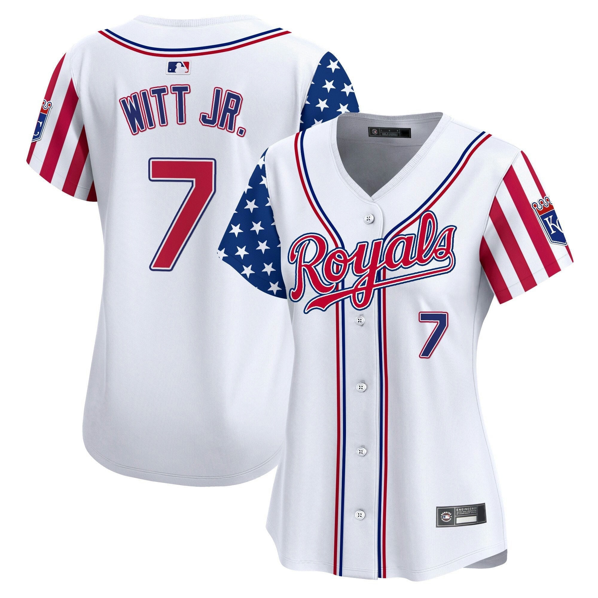 Camisa MLB Women’s Kansas City 2025 Independence Day Vapor Premier Limited Jersey