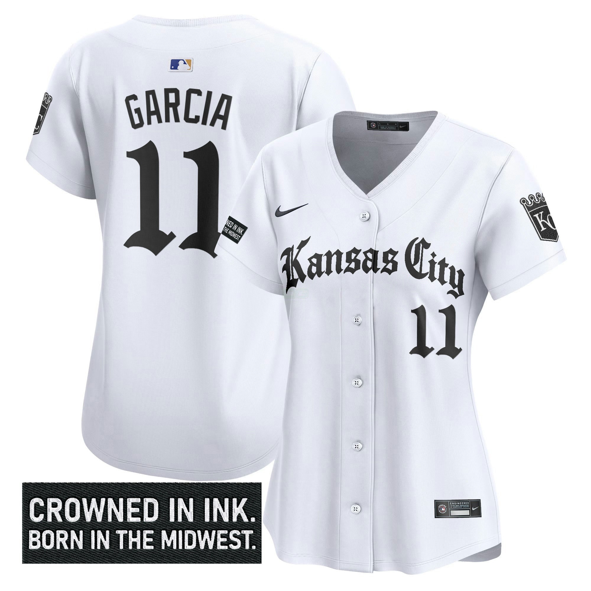 Camisa MLB Women’s Kansas City ‘Gothic Crown Edition’ Vapor Premier Limited Jersey