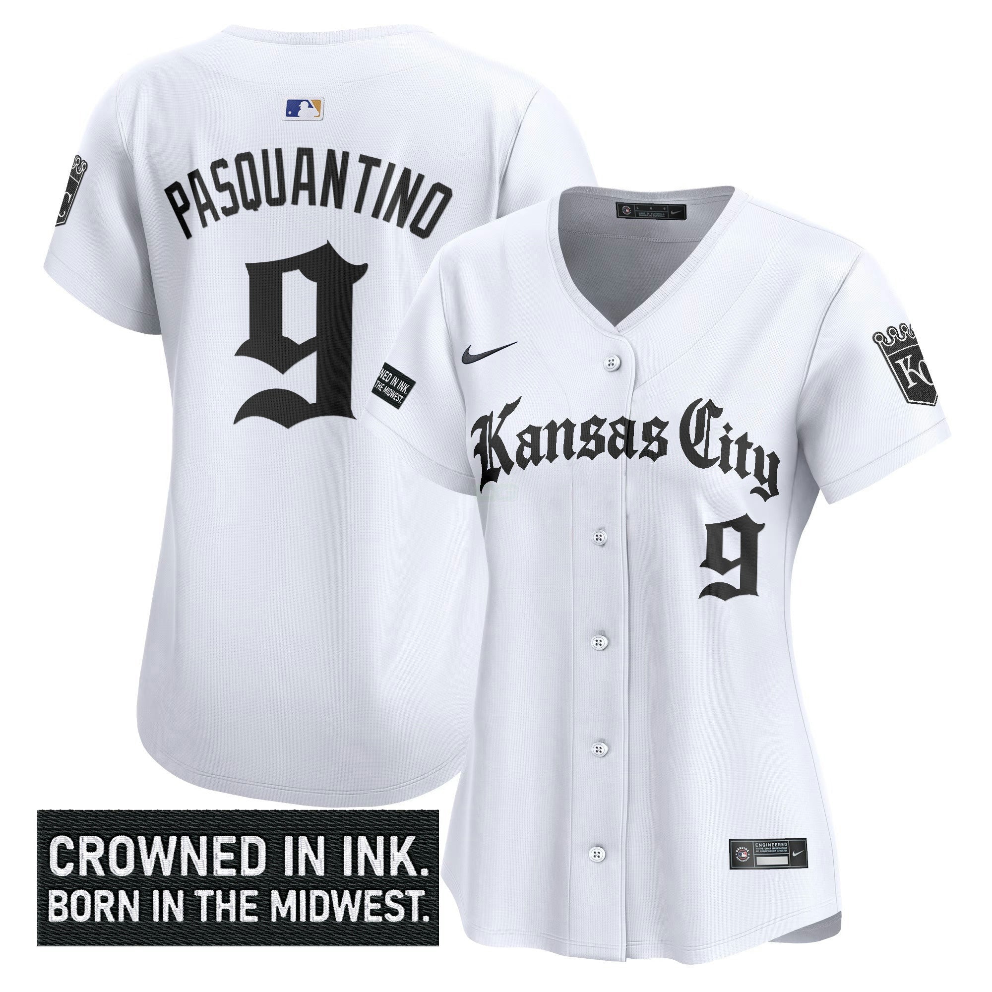 Camisa MLB Women’s Kansas City ‘Gothic Crown Edition’ Vapor Premier Limited Jersey