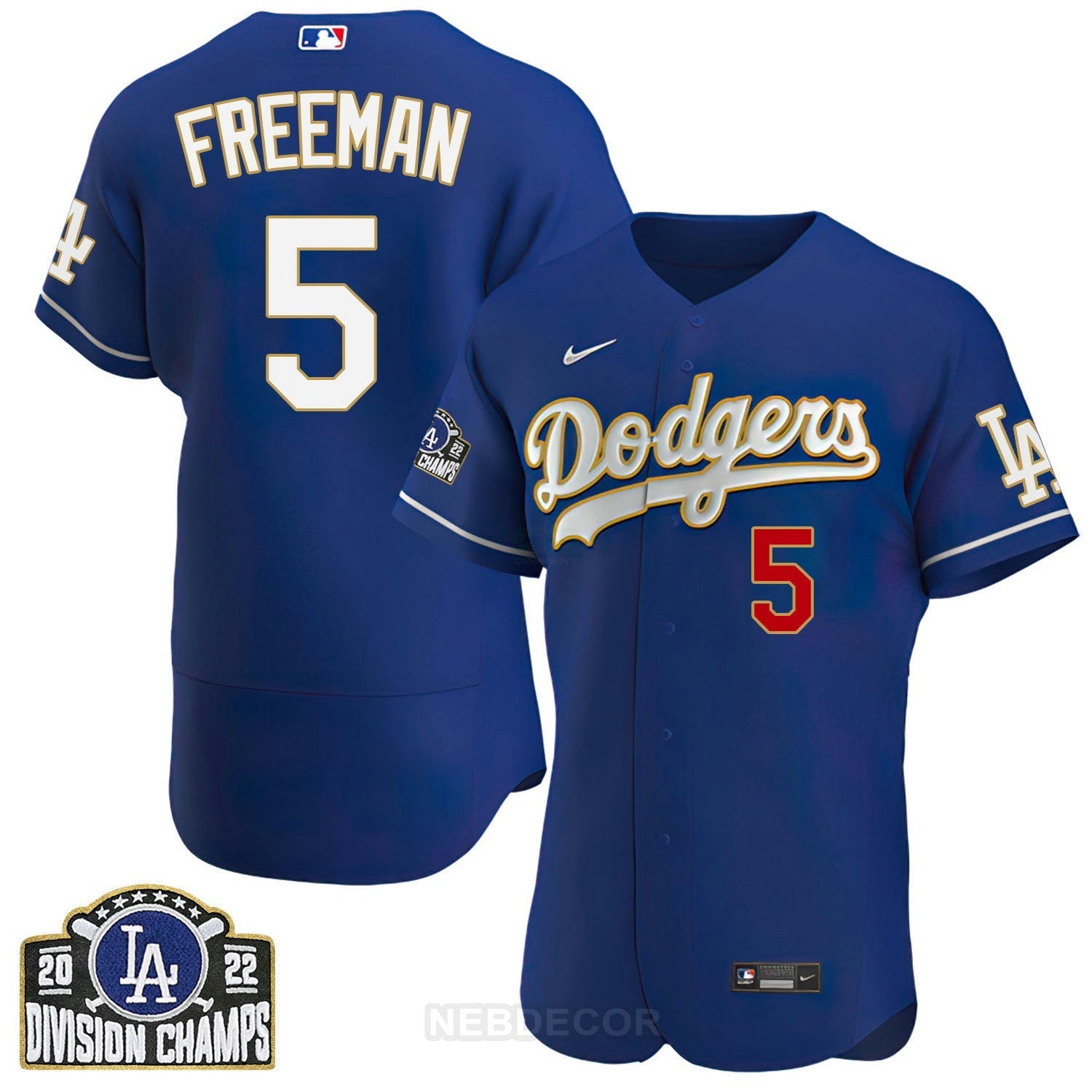 Camisa MLB Women’s Los Angeles Patch NL West Division Champions 2022 Jersey