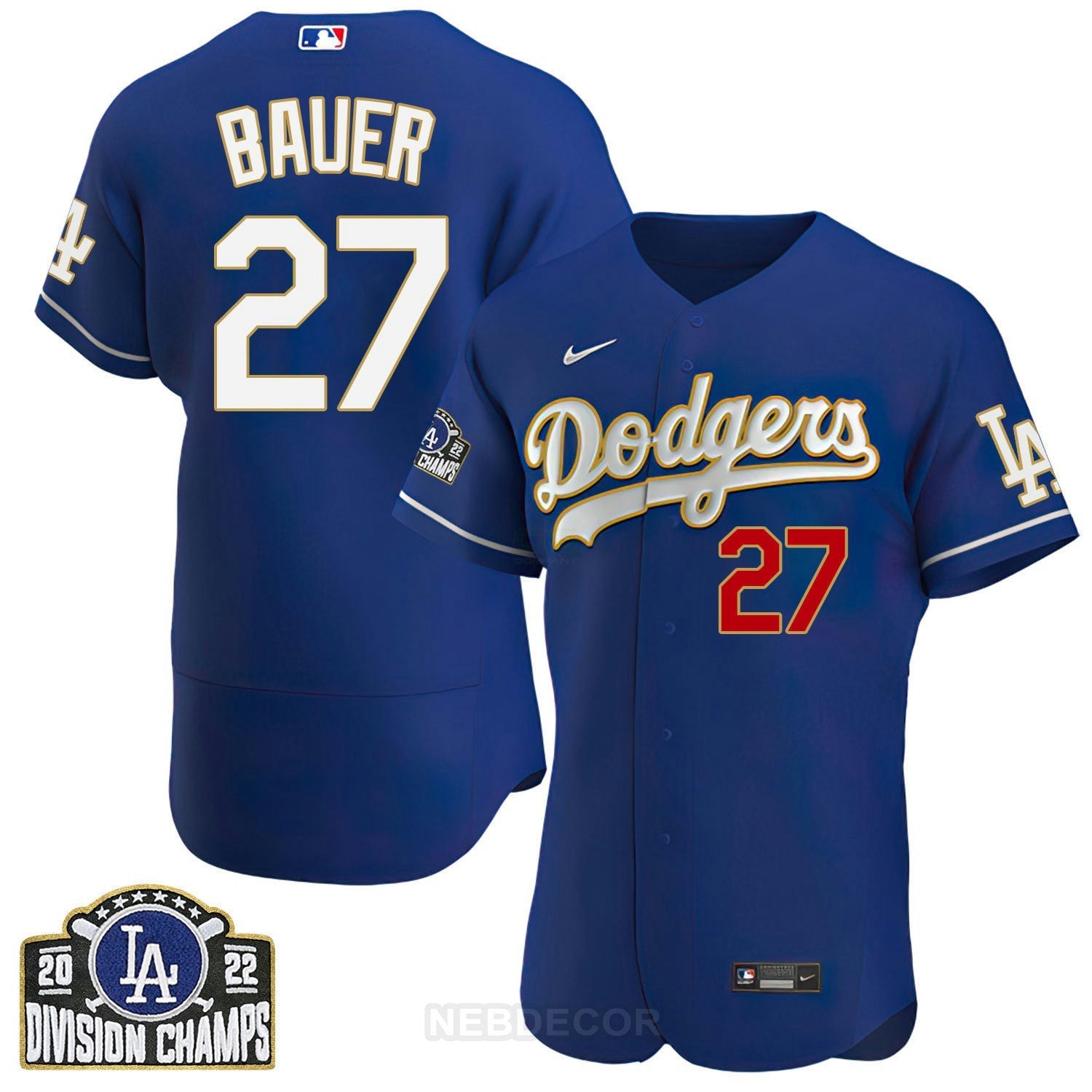 Camisa MLB Women’s Los Angeles Patch NL West Division Champions 2022 Jersey