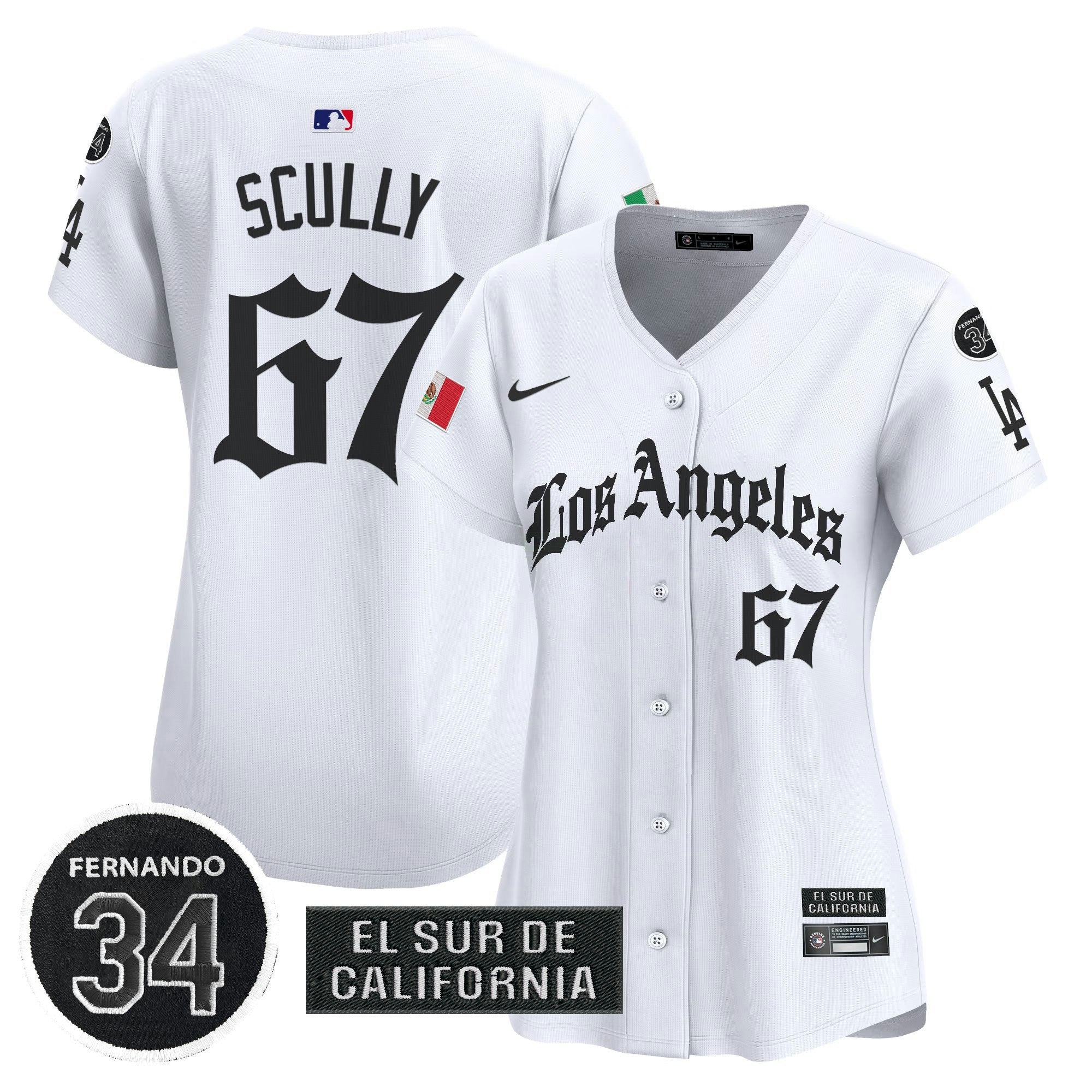 Camisa MLB Women’s Mexico 2025 LA Gothic Style Vapor Premier Limited Jersey