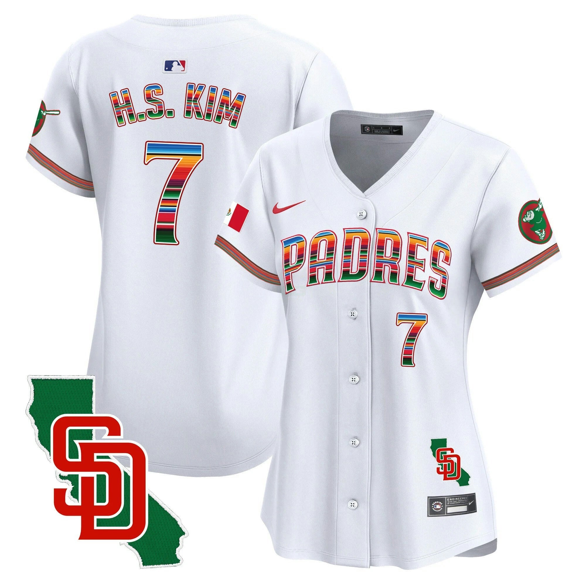 Camisa MLB Women’s Mexico California Patch Vapor Premier Limited Jersey