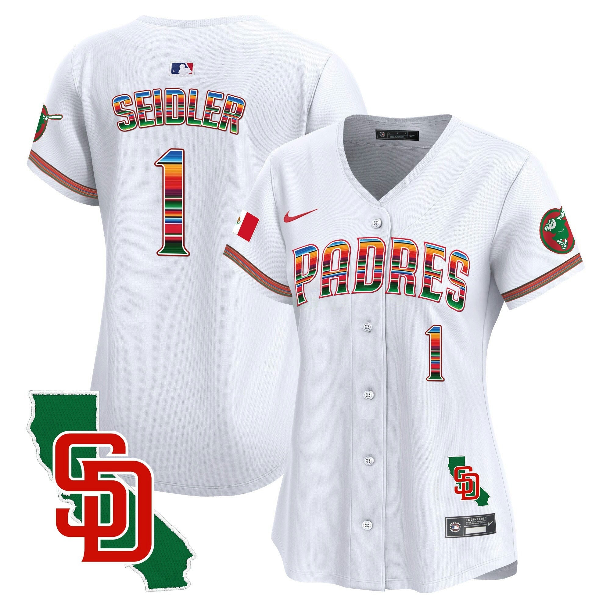 Camisa MLB Women’s Mexico California Patch Vapor Premier Limited Jersey