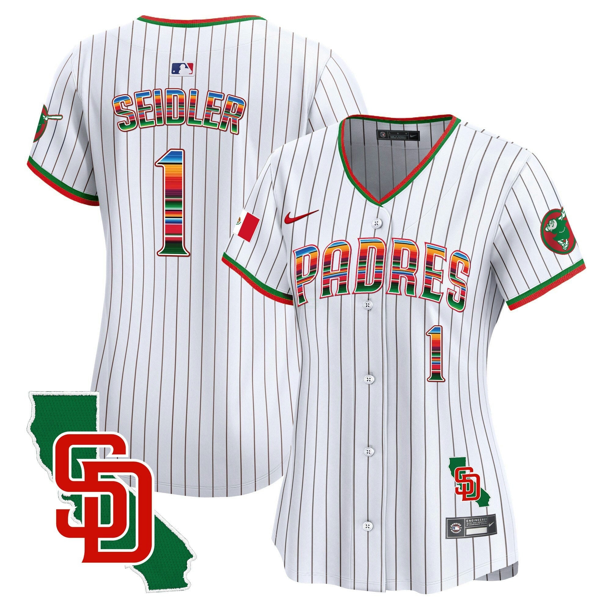 Camisa MLB Women’s Mexico California Patch Vapor Premier Limited Jersey