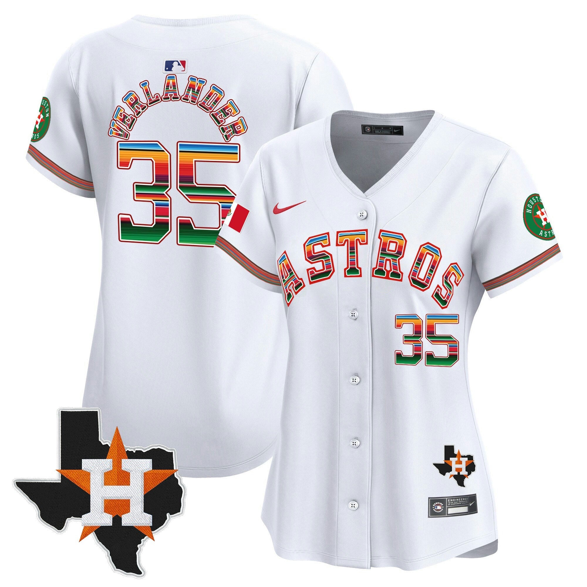 Camisa MLB Women’s Mexico Texas Patch Vapor Premier Limited Jersey