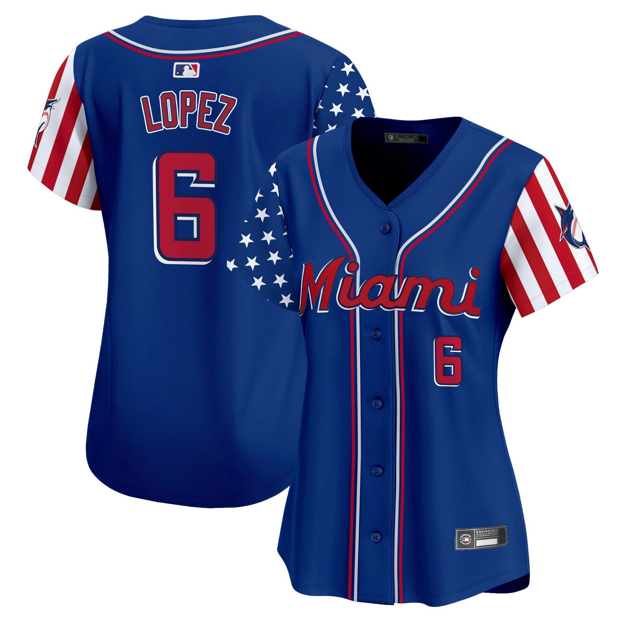 Camisa MLB Women’s Miami 2025 Independence Day Vapor Premier Limited Jersey