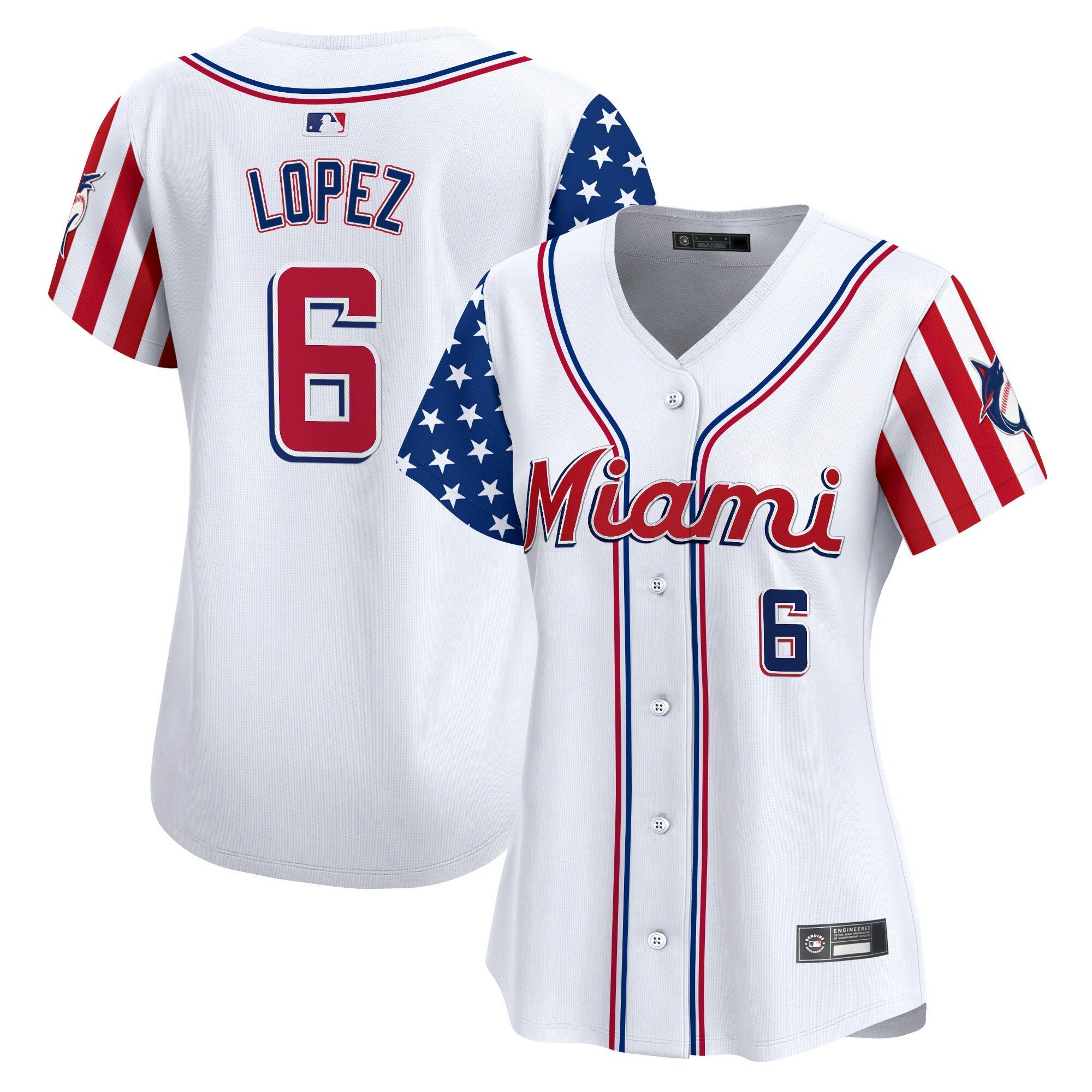 Camisa MLB Women’s Miami 2025 Independence Day Vapor Premier Limited Jersey