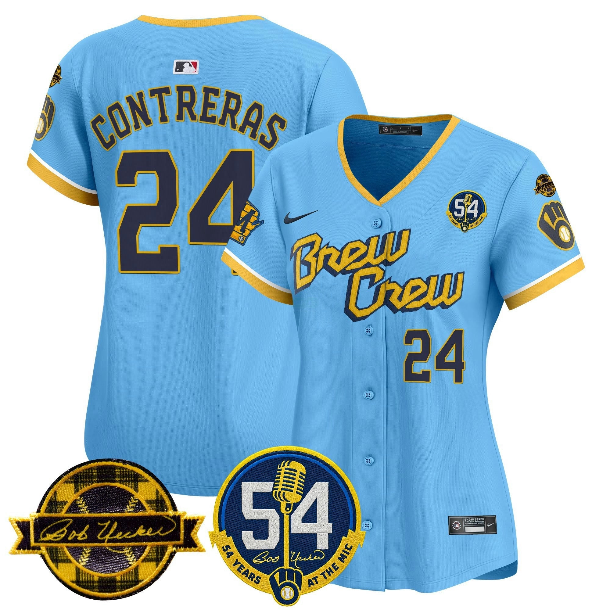 Camisa MLB Women’s Milwaukee ‘Bob Uecker – 54 Seasons for ’ Vapor Premier Limited Jersey