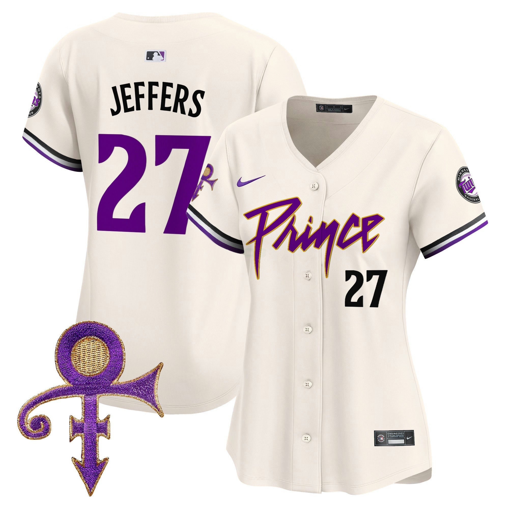 Camisa MLB Women’s Minnesota Prince Patch Vapor Premier Limited Jersey