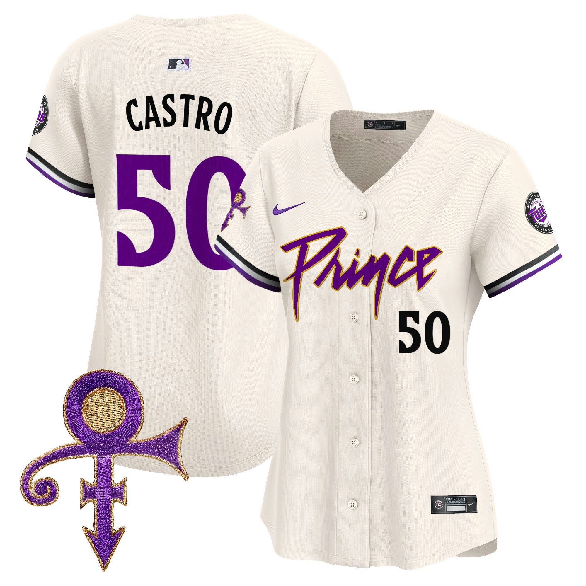 Camisa MLB Women’s Minnesota Prince Patch Vapor Premier Limited Jersey