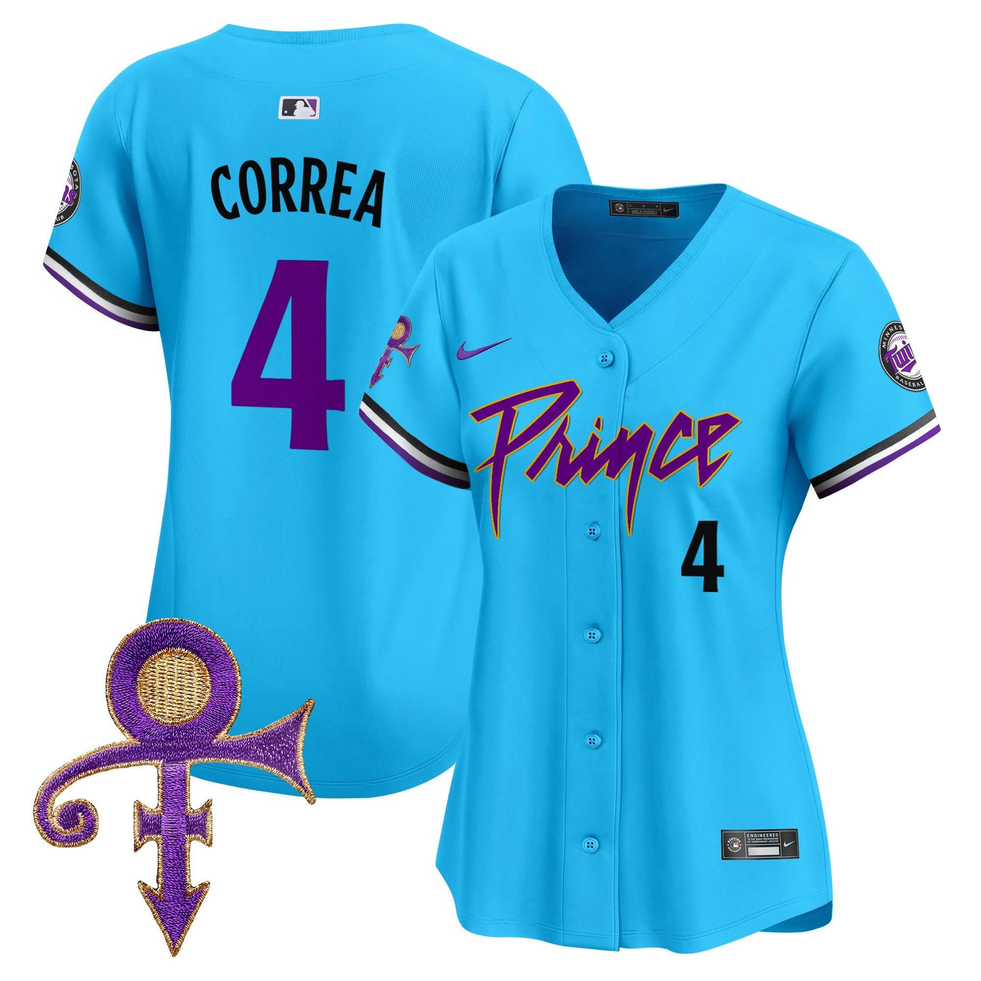 Camisa MLB Women’s Minnesota Prince Patch Vapor Premier Limited Jersey