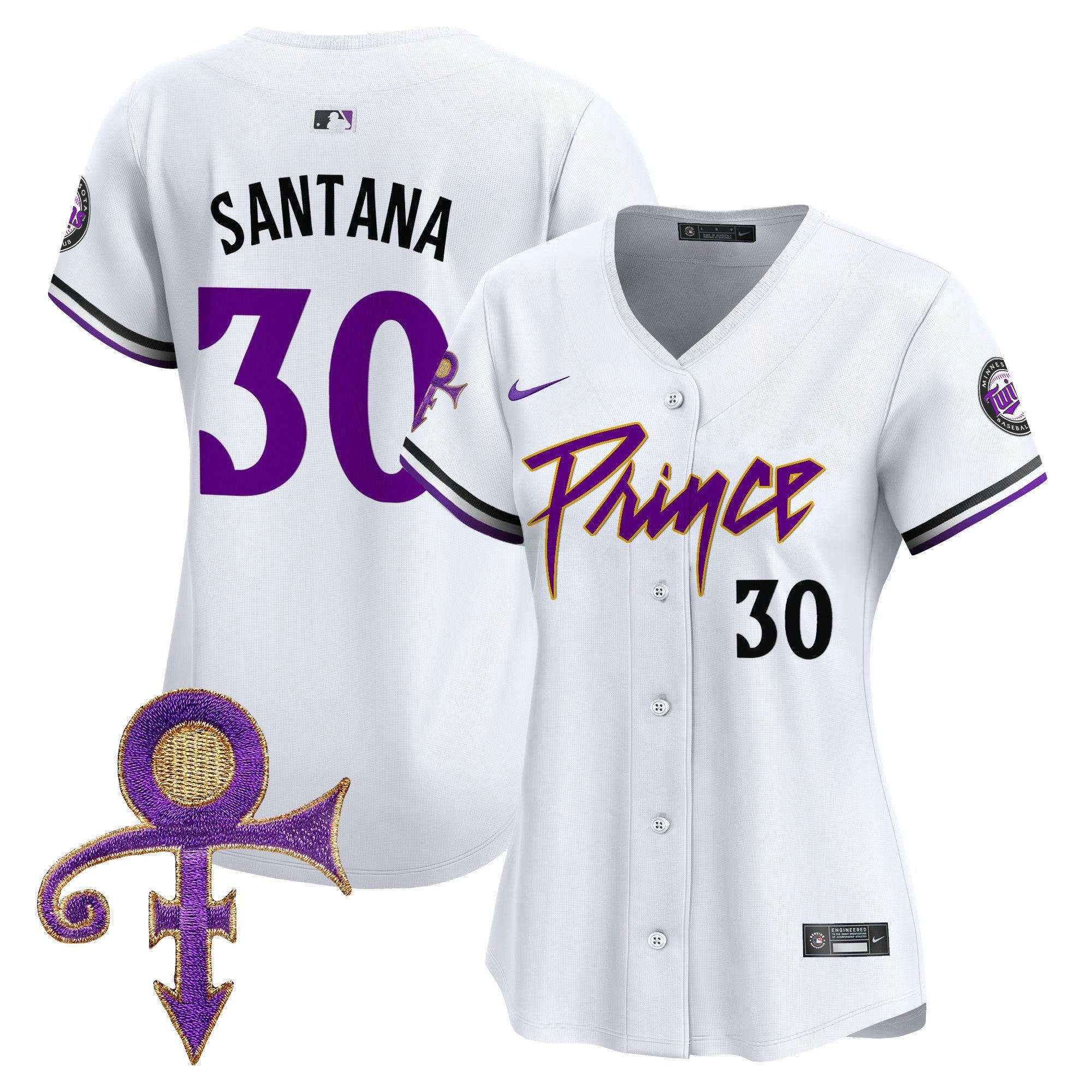 Camisa MLB Women’s Minnesota Prince Patch Vapor Premier Limited Jersey V4