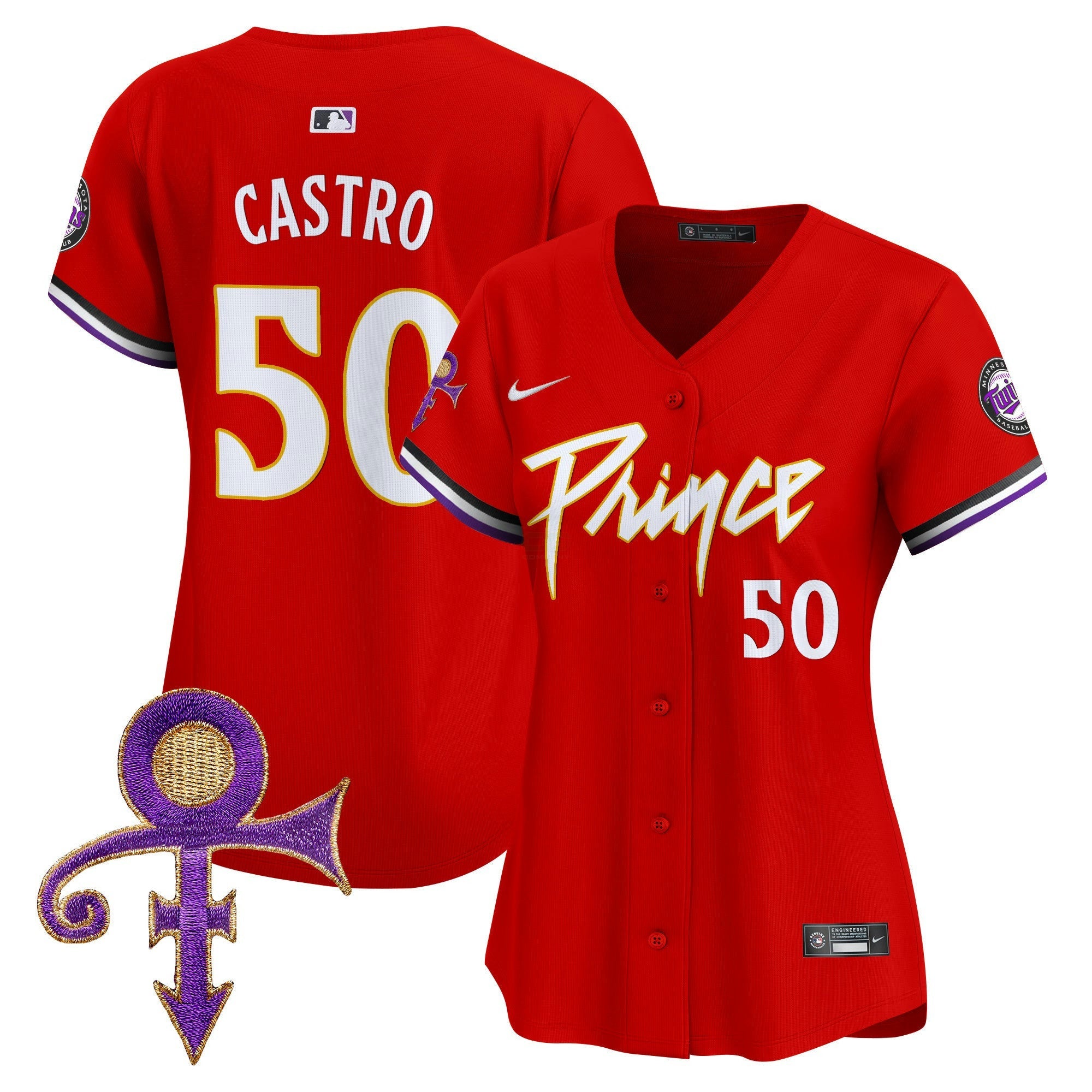 Camisa MLB Women’s Minnesota Prince Patch Vapor Premier Limited Jersey