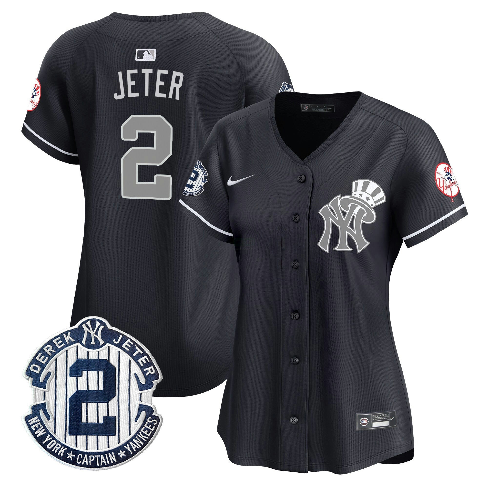 Camisa MLB Women’s New York Derek Jeter Patch Vapor Premier Limited Jersey V2