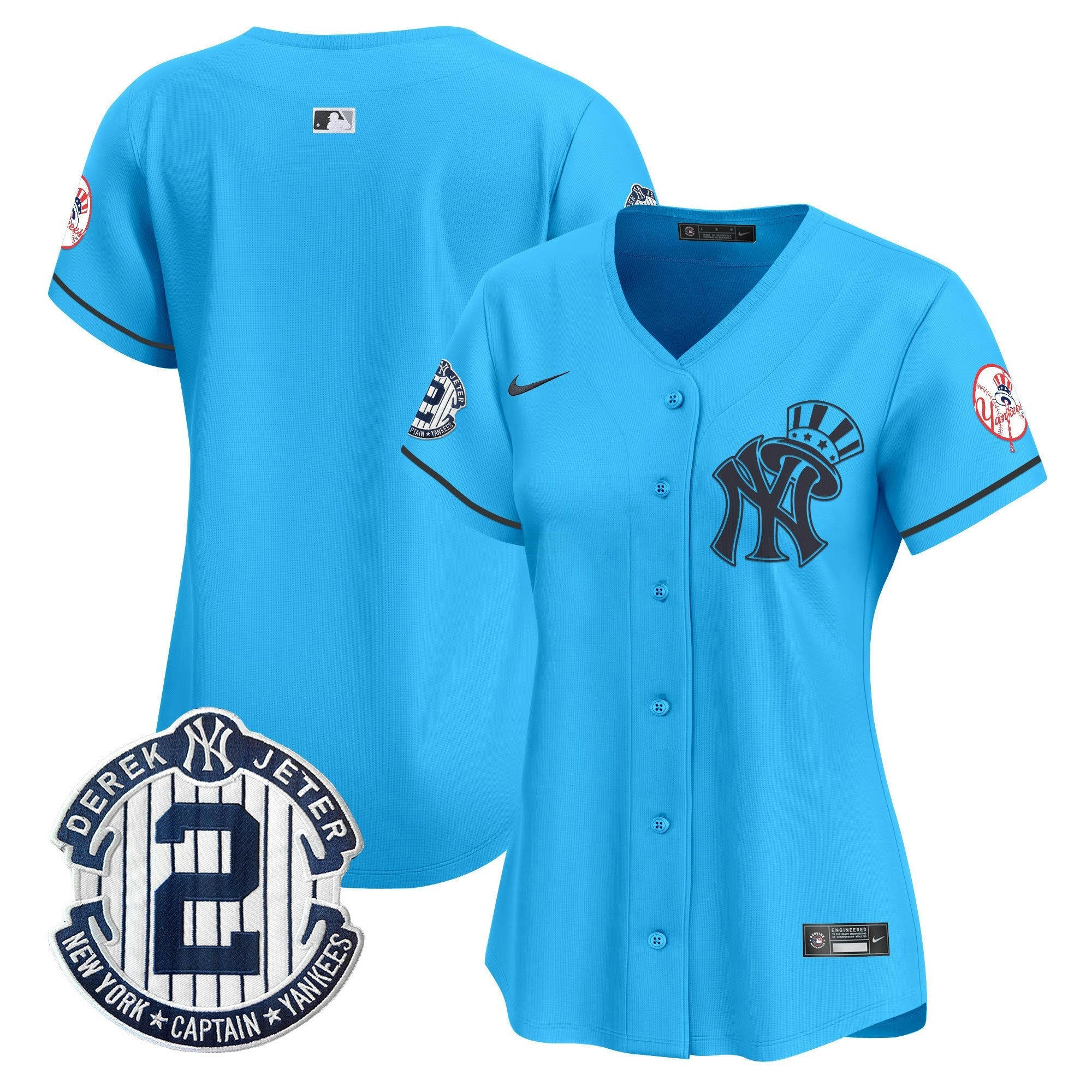Camisa MLB Women’s New York Derek Jeter Patch Vapor Premier Limited Jersey V2