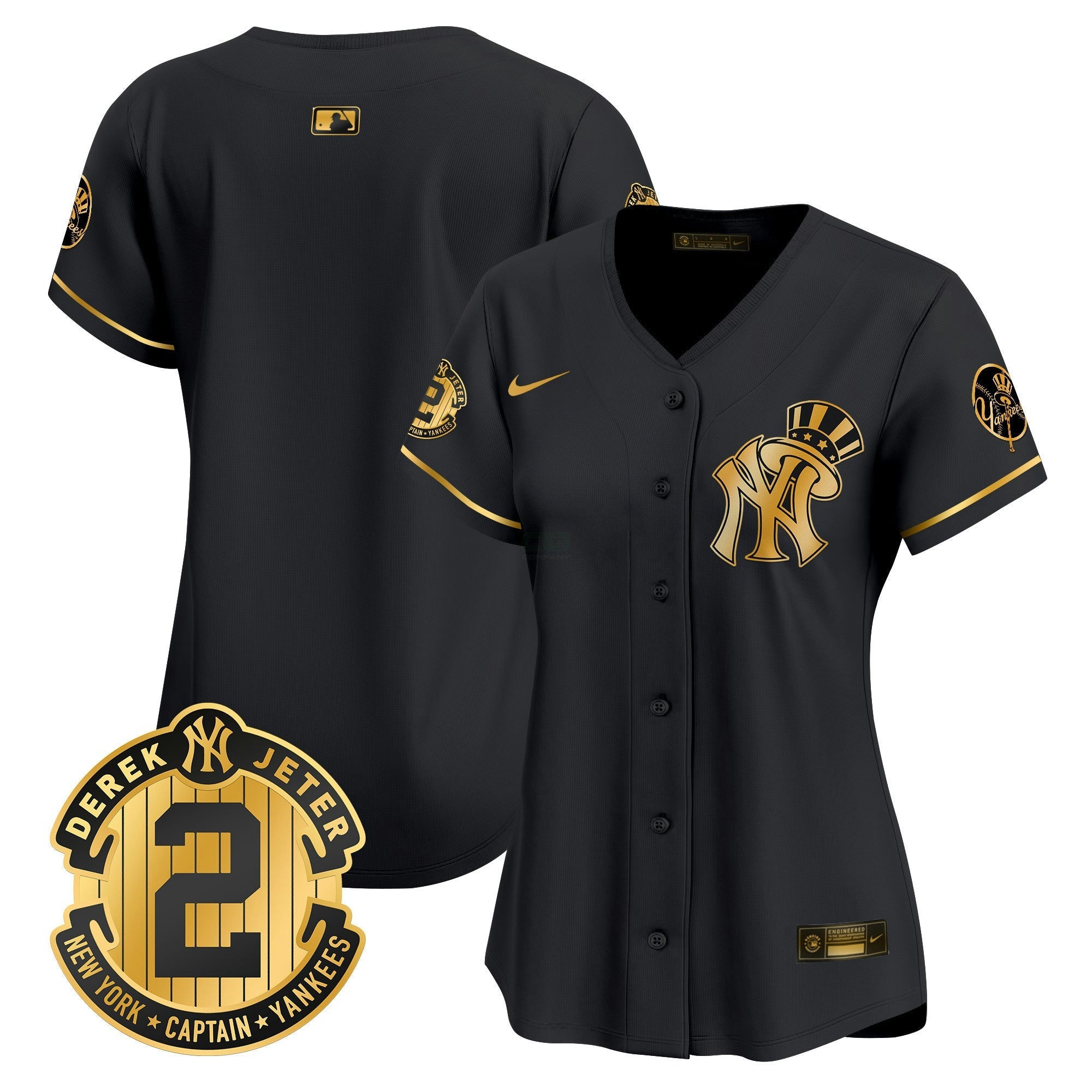 Camisa MLB Women’s New York Derek Jeter Patch Vapor Premier Limited Jersey V2