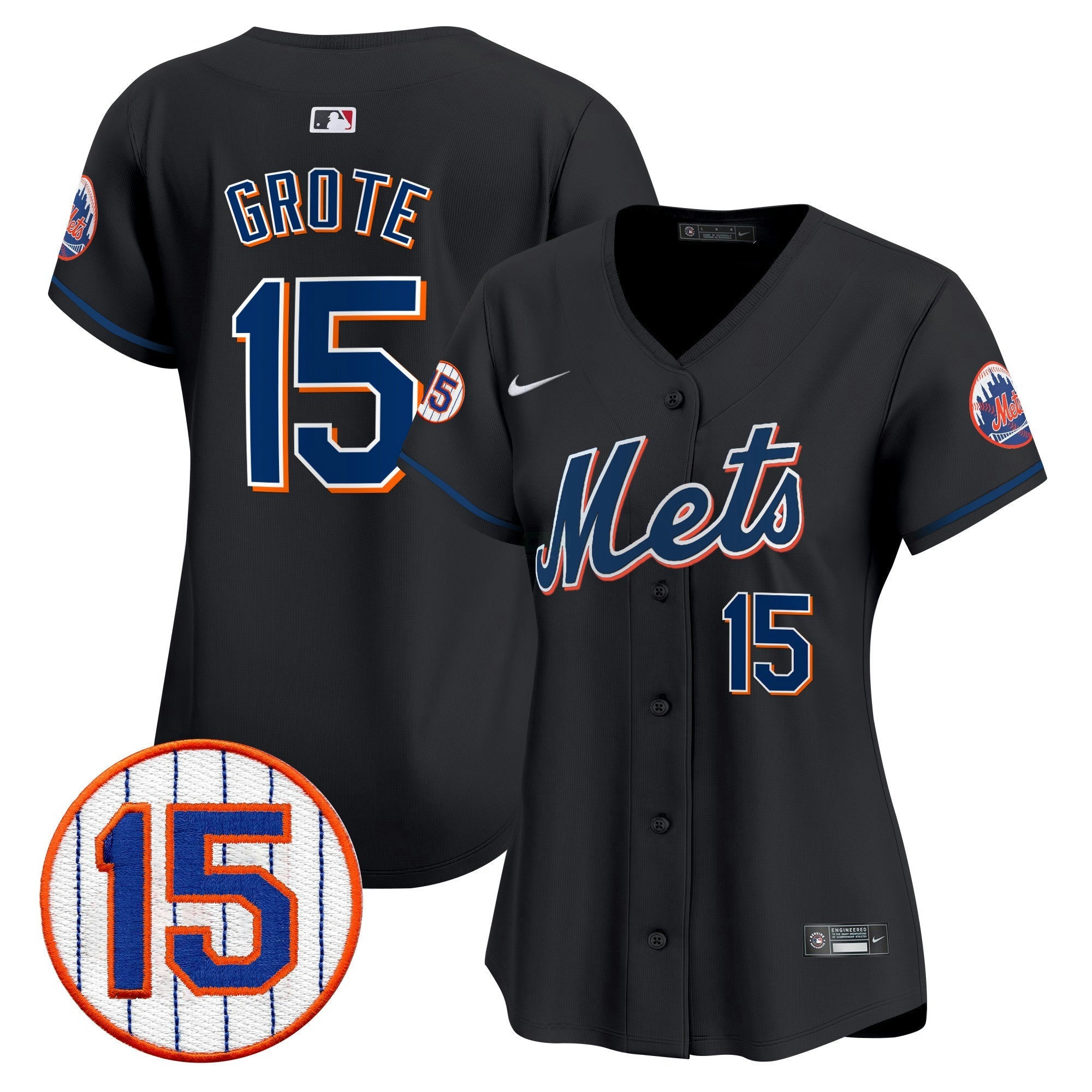 Camisa MLB Women’s New York Jerry Grote Patch Vapor Premier Limited Jersey
