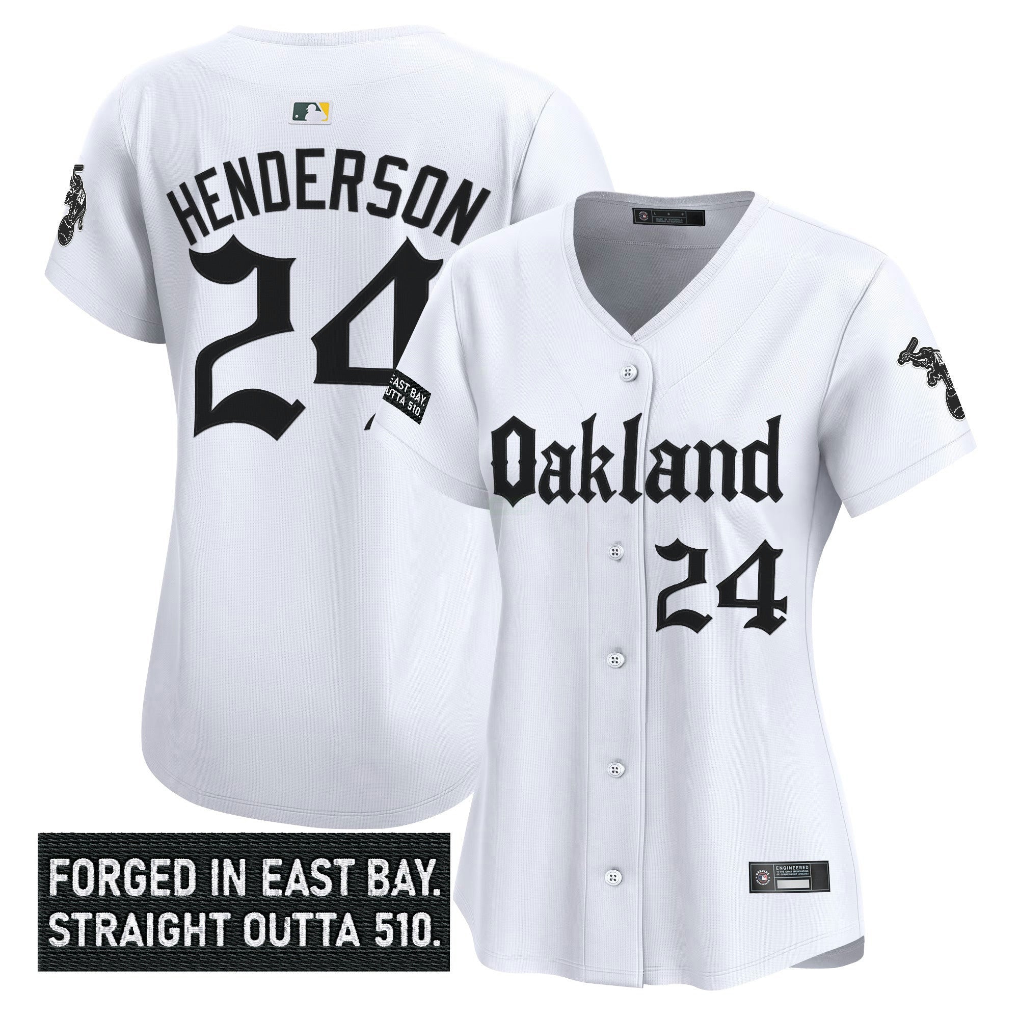 Camisa MLB Women’s Oakland ‘Gothic East Bay Edition’ Vapor Premier Limited Jersey