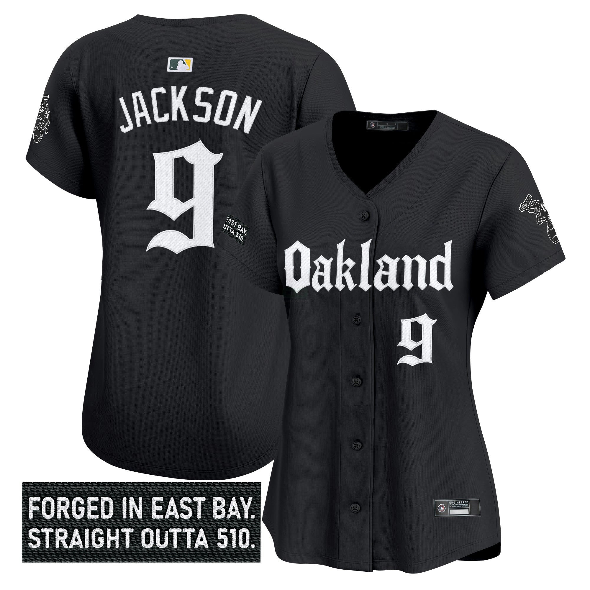 Camisa MLB Women’s Oakland ‘Gothic East Bay Edition’ Vapor Premier Limited Jersey