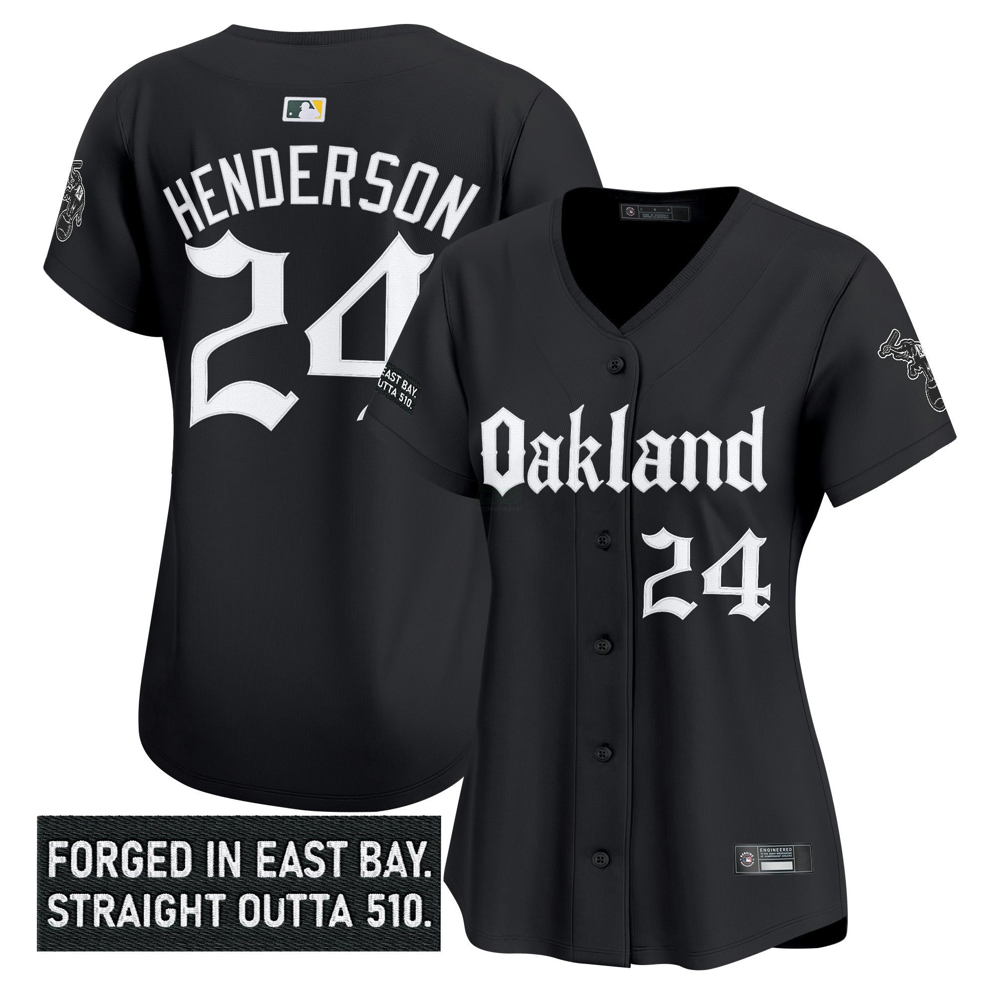 Camisa MLB Women’s Oakland ‘Gothic East Bay Edition’ Vapor Premier Limited Jersey