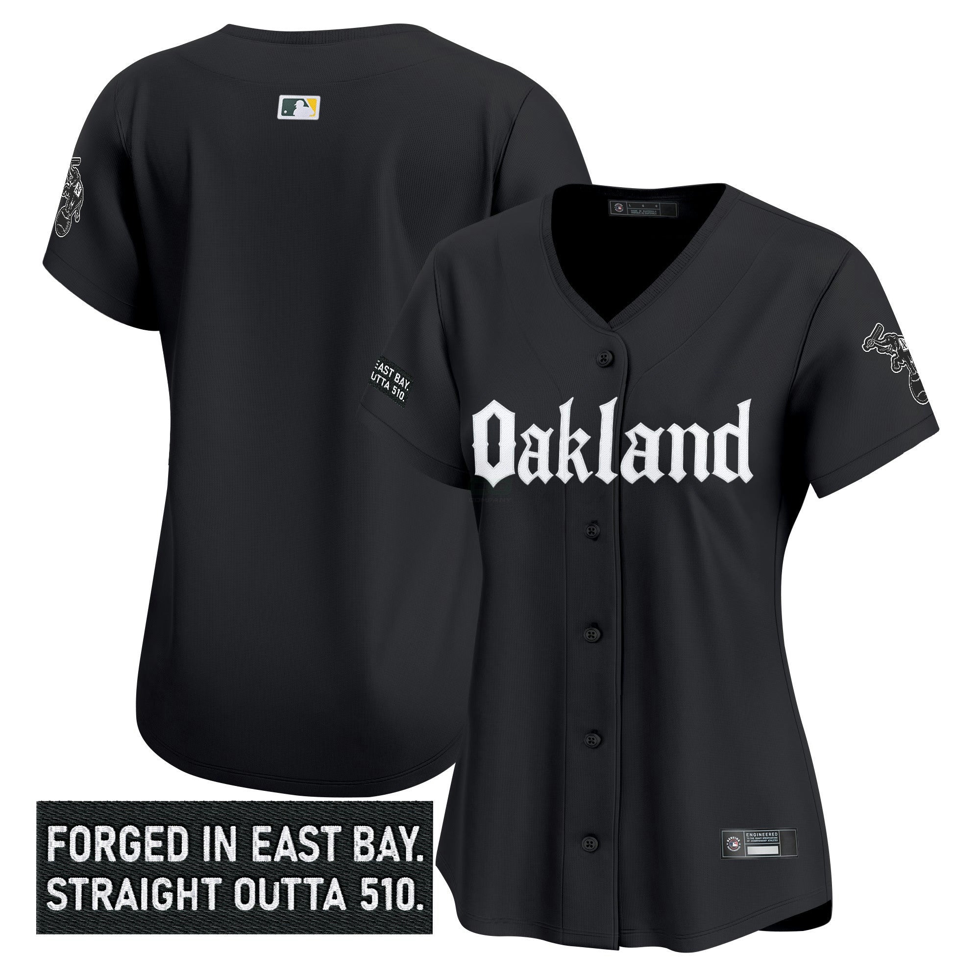 Camisa MLB Women’s Oakland ‘Gothic East Bay Edition’ Vapor Premier Limited Jersey