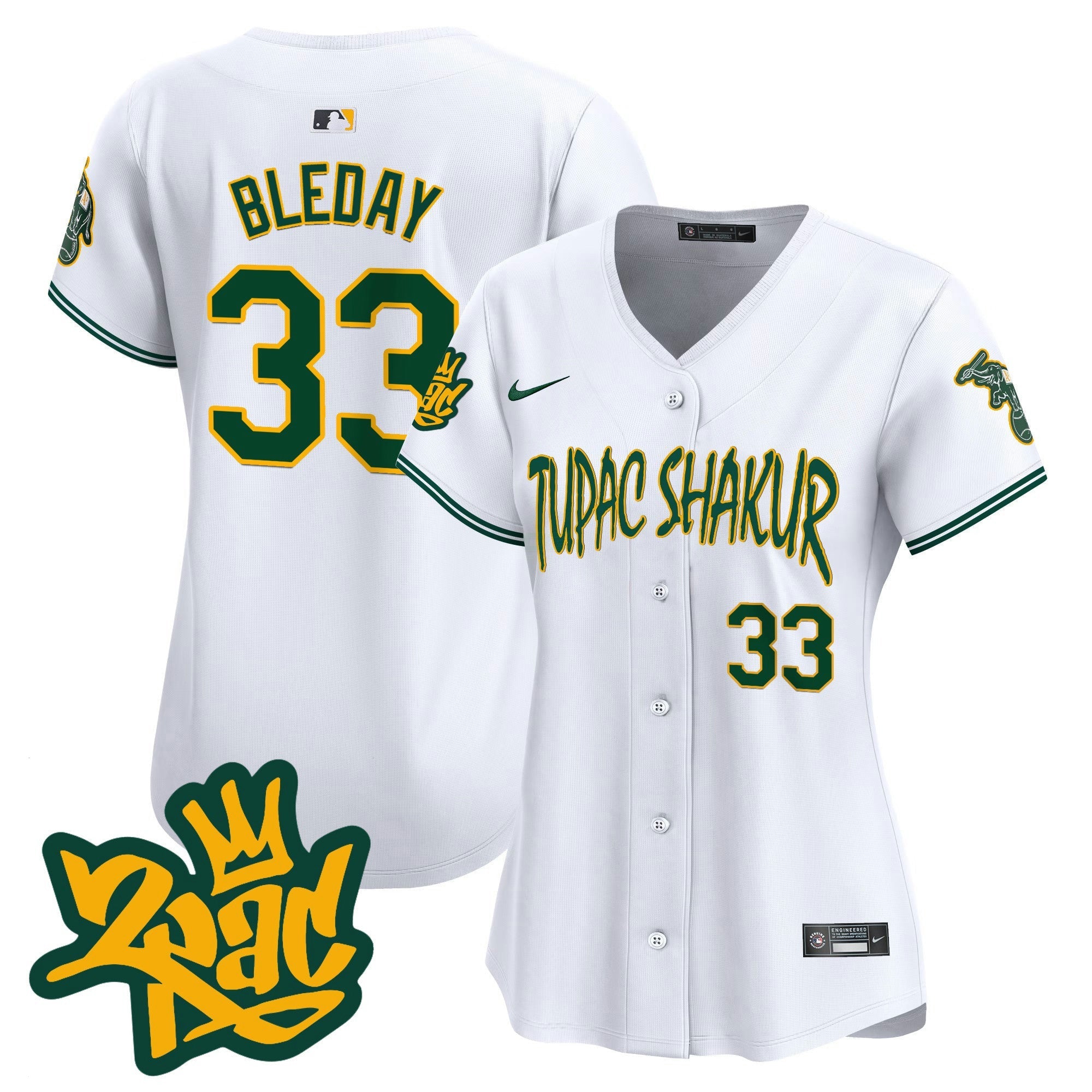 Camisa MLB Women’s Oakland Tupac Shakur Vapor Premier Limited Jersey