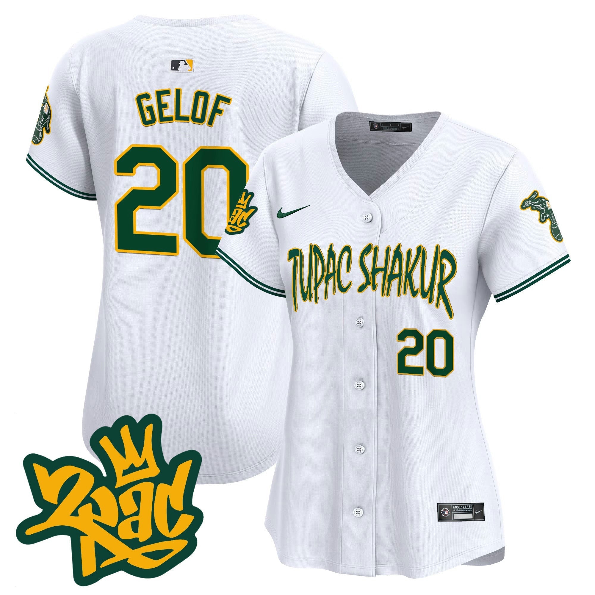 Camisa MLB Women’s Oakland Tupac Shakur Vapor Premier Limited Jersey