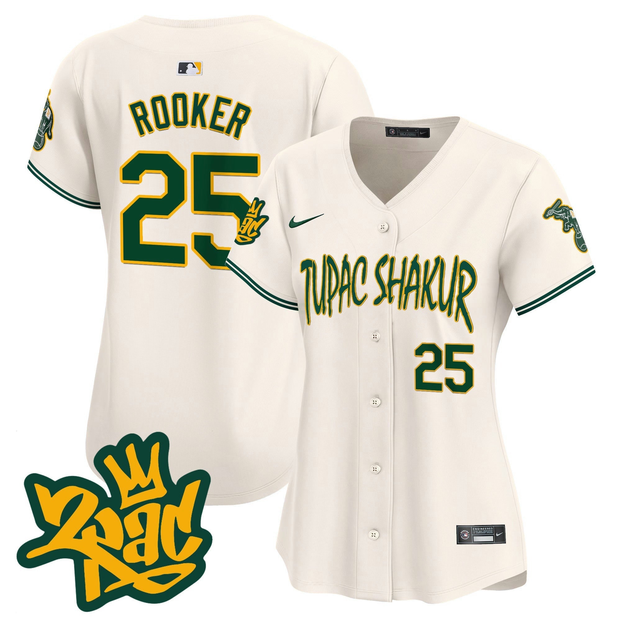 Camisa MLB Women’s Oakland Tupac Shakur Vapor Premier Limited Jersey