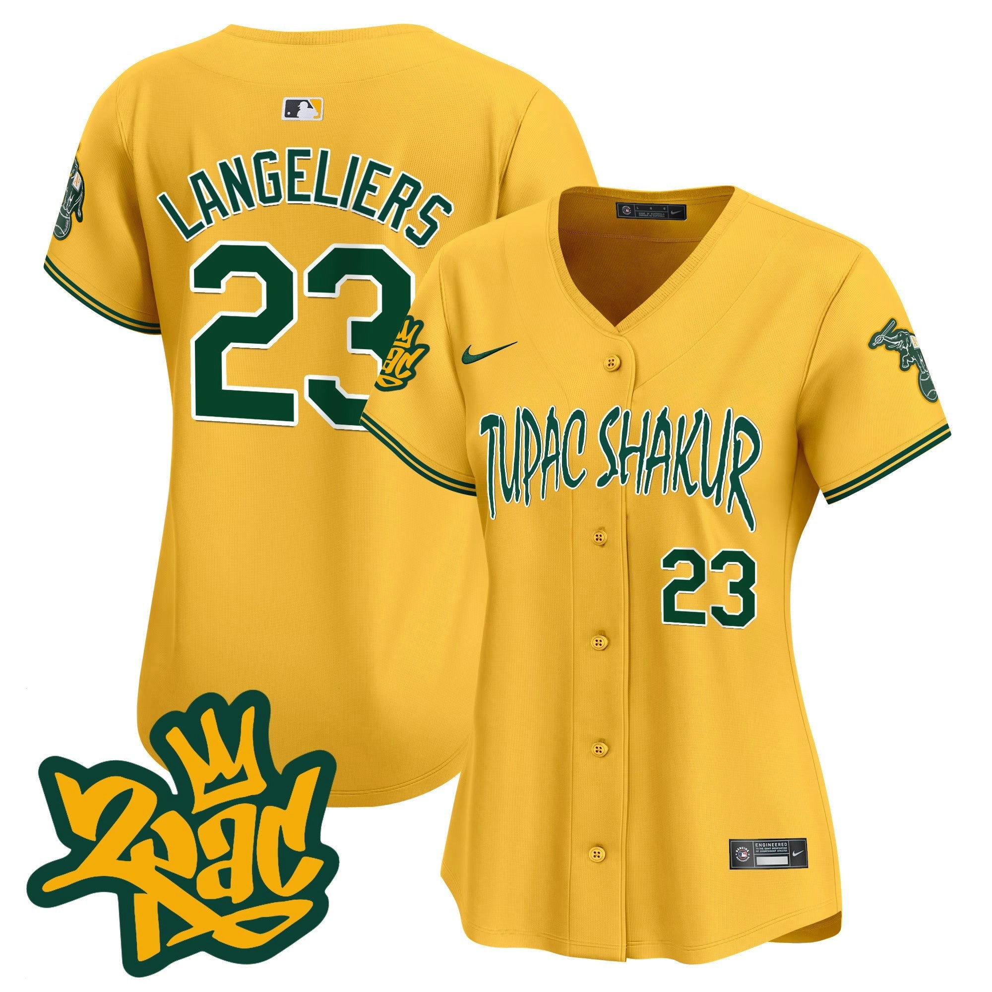 Camisa MLB Women’s Oakland Tupac Shakur Vapor Premier Limited Jersey