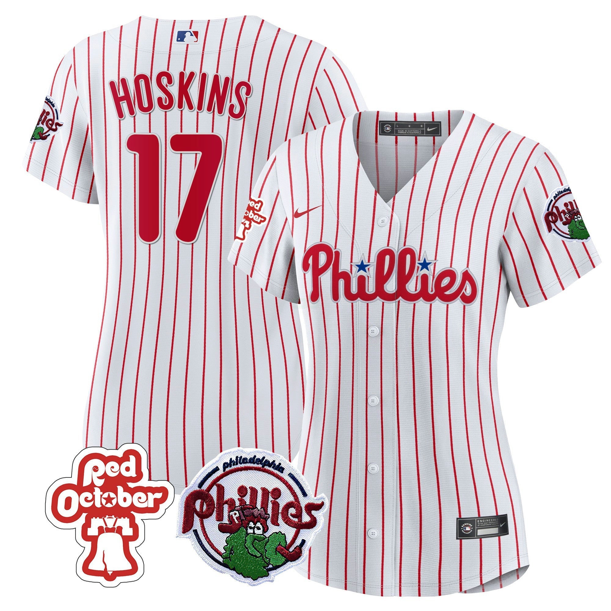 Camisa MLB Women’s Philadelphia Red October Patch Jersey