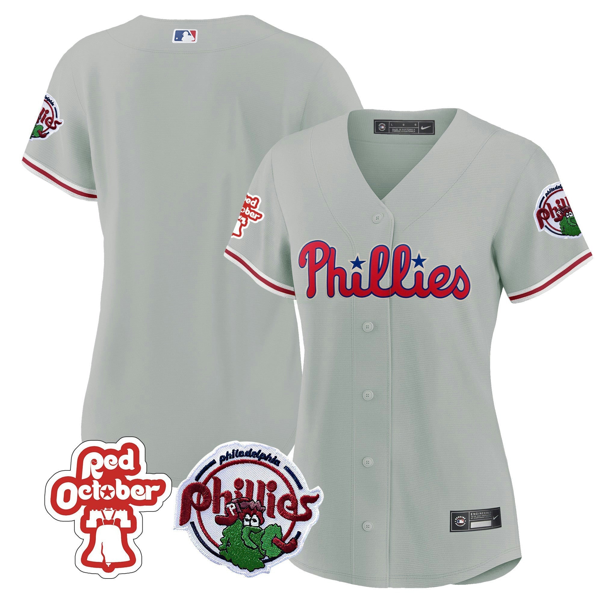 Camisa MLB Women’s Philadelphia Red October Patch Jersey
