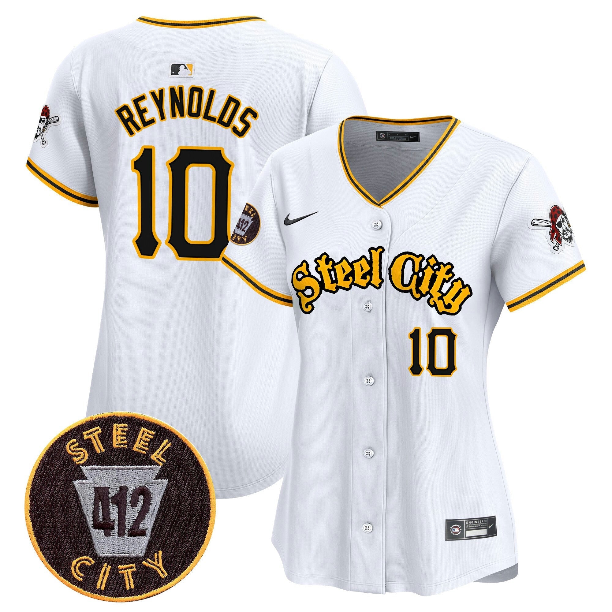 Camisa MLB Women’s Pittsburgh 412 Patch Vapor Premier Limited Jersey