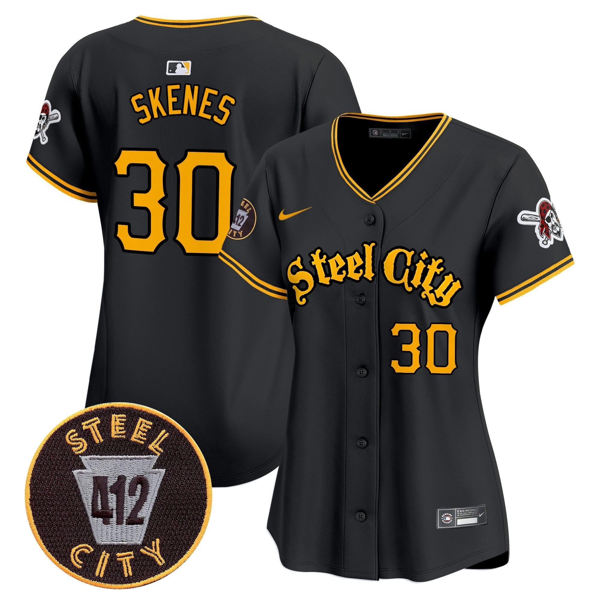 Camisa MLB Women’s Pittsburgh 412 Patch Vapor Premier Limited Jersey