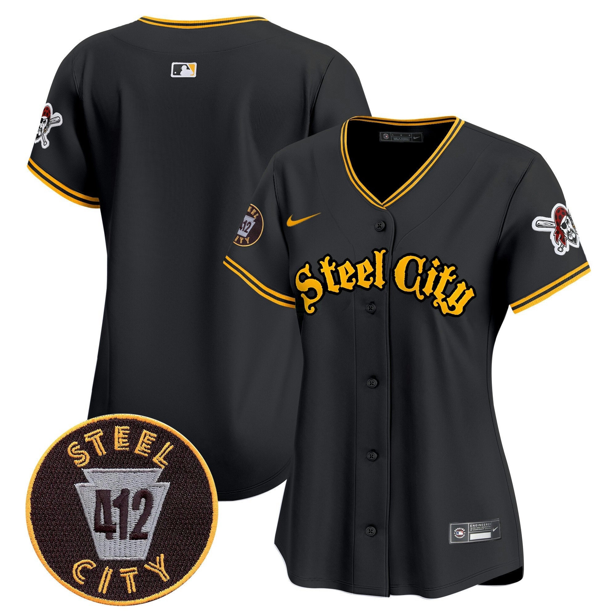 Camisa MLB Women’s Pittsburgh 412 Patch Vapor Premier Limited Jersey