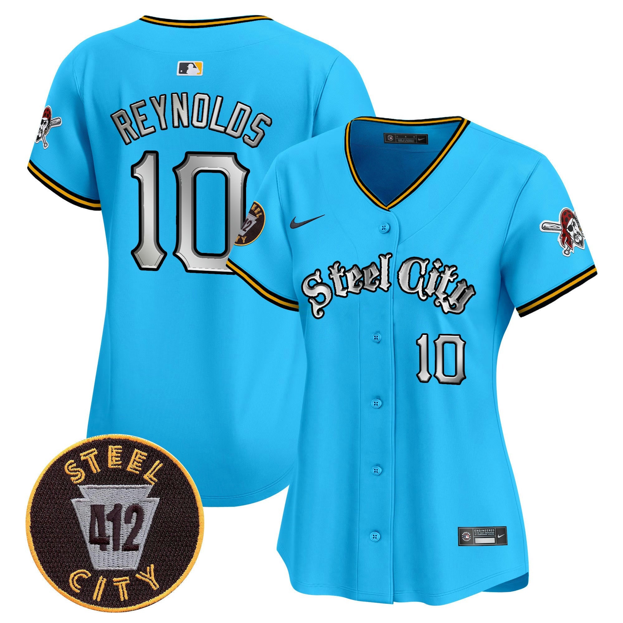 Camisa MLB Women’s Pittsburgh 412 Patch Vapor Premier Limited Jersey V2