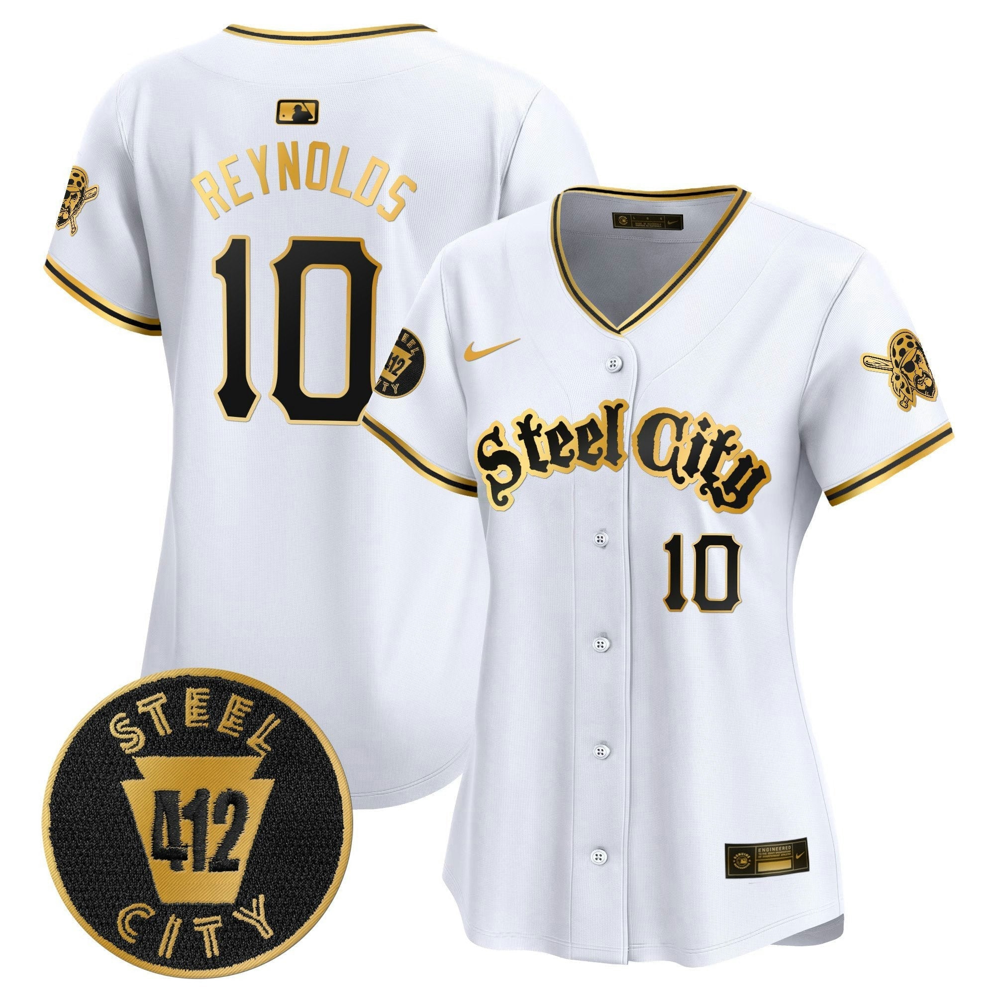 Camisa MLB Women’s Pittsburgh 412 Patch Vapor Premier Limited Jersey V5