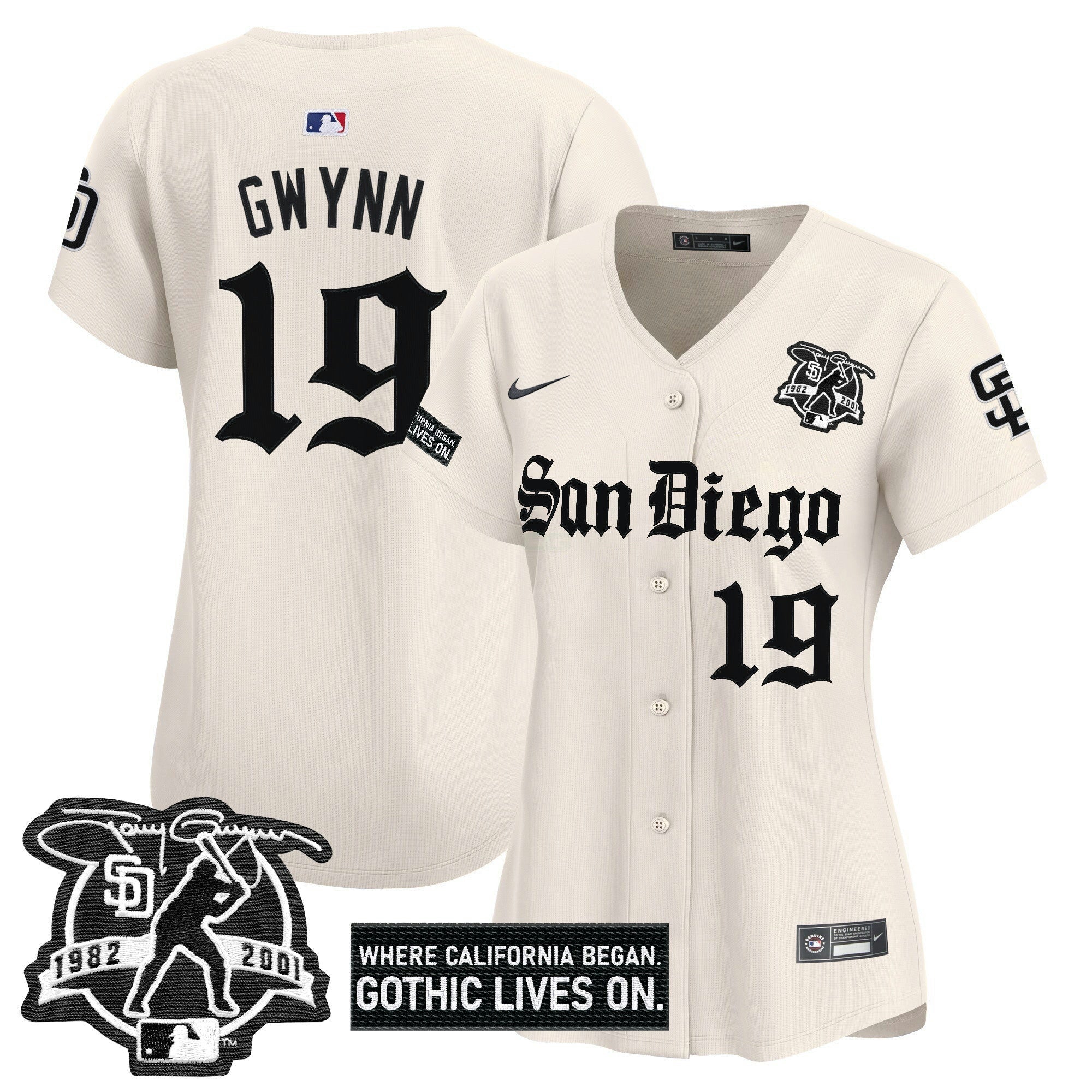 Camisa MLB Women’s San Diego ‘Gothic Edition’ Vapor Premier Limited Jersey