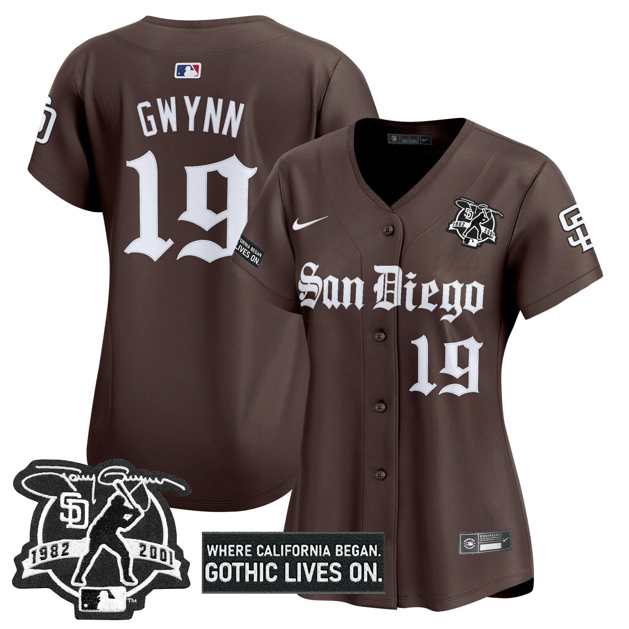 Camisa MLB Women’s San Diego ‘Gothic Edition’ Vapor Premier Limited Jersey