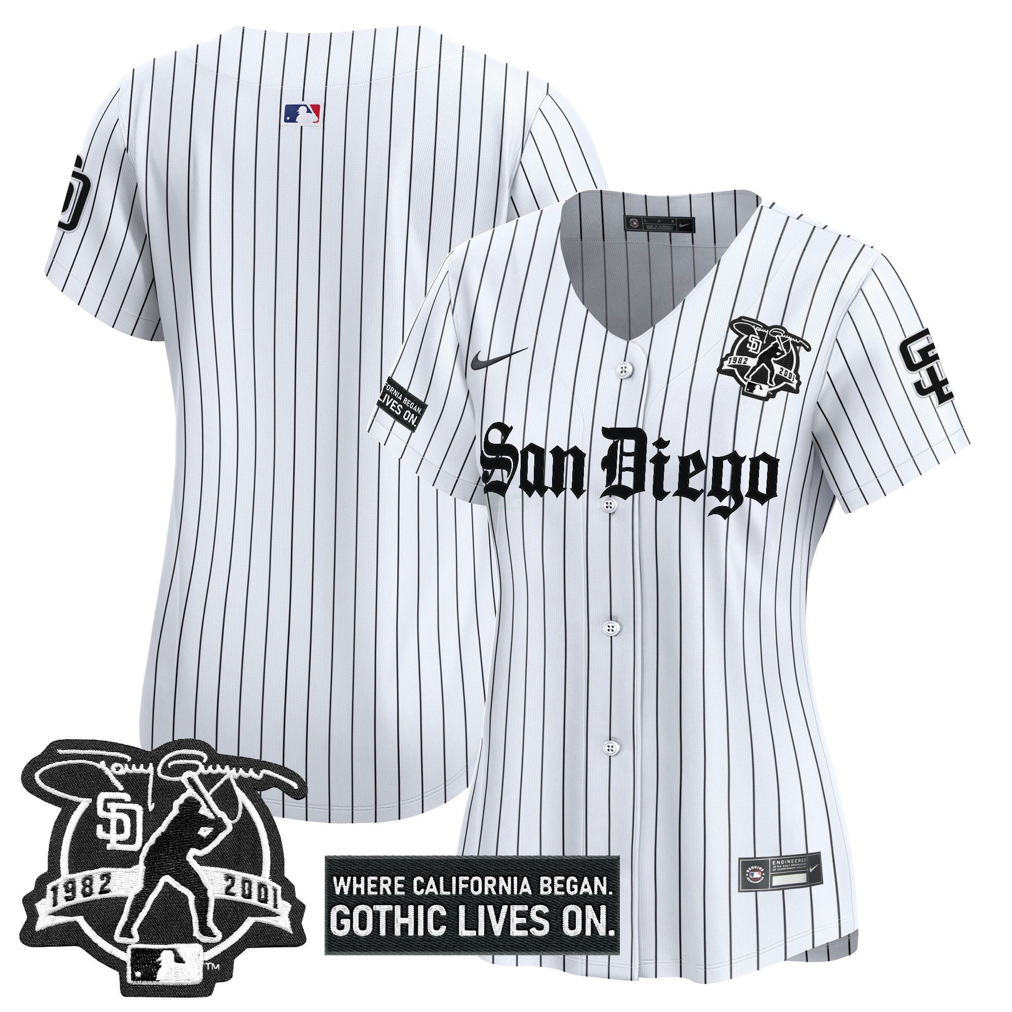 Camisa MLB Women’s San Diego ‘Gothic Edition’ Vapor Premier Limited Jersey