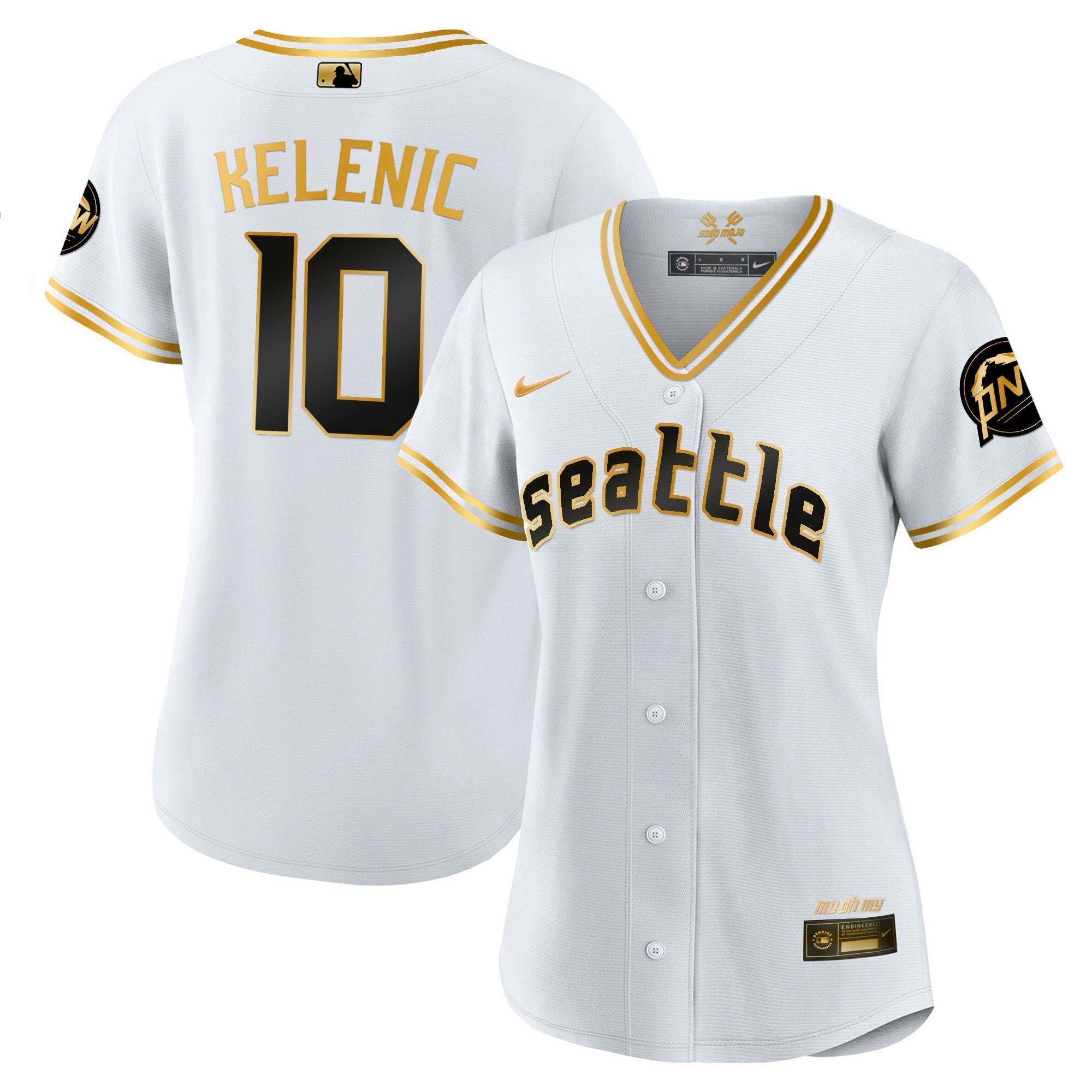 Camisa MLB Women’s Seattle 2023 City Connect Dourada Jersey