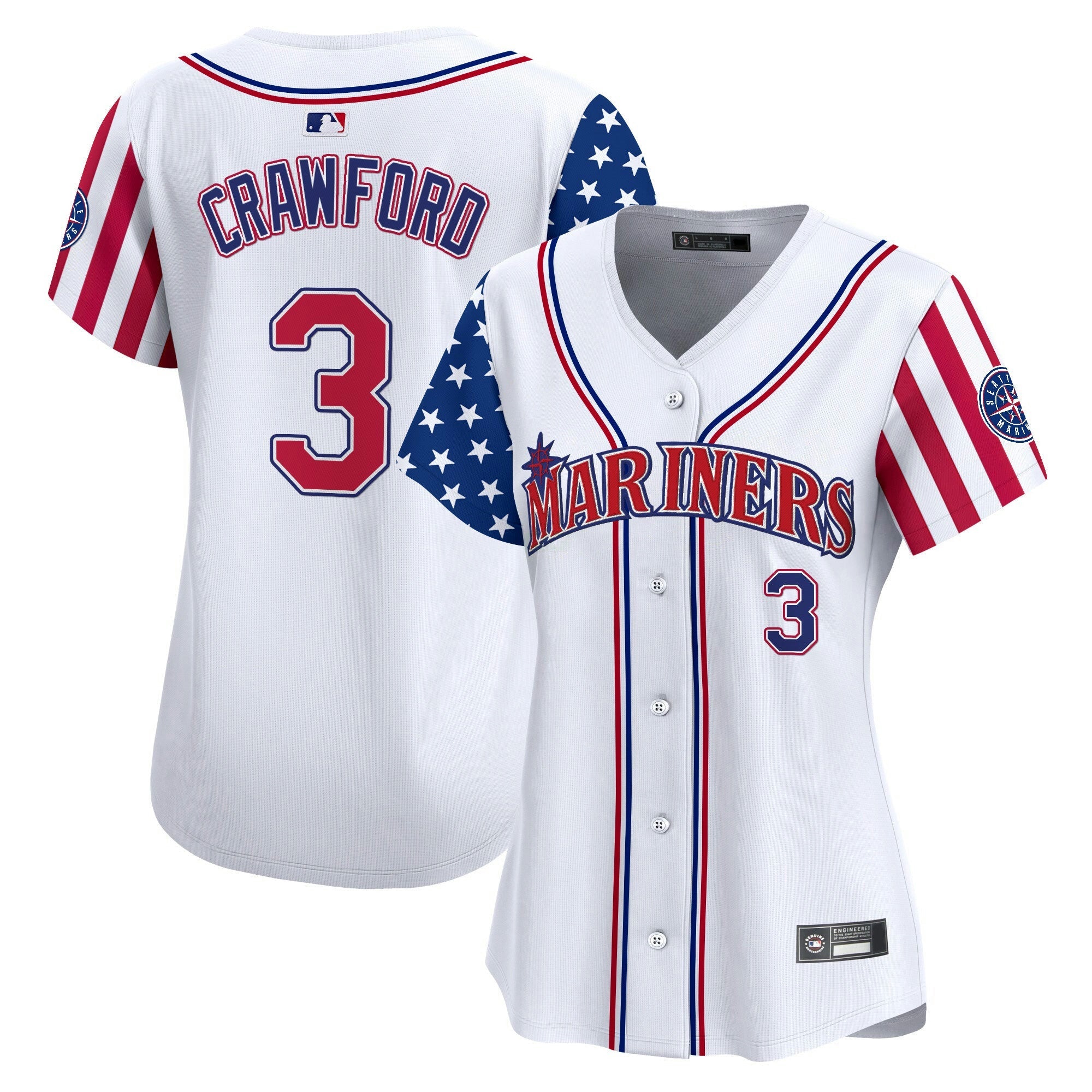 Camisa MLB Women’s Seattle 2025 Independence Day Vapor Premier Limited Jersey