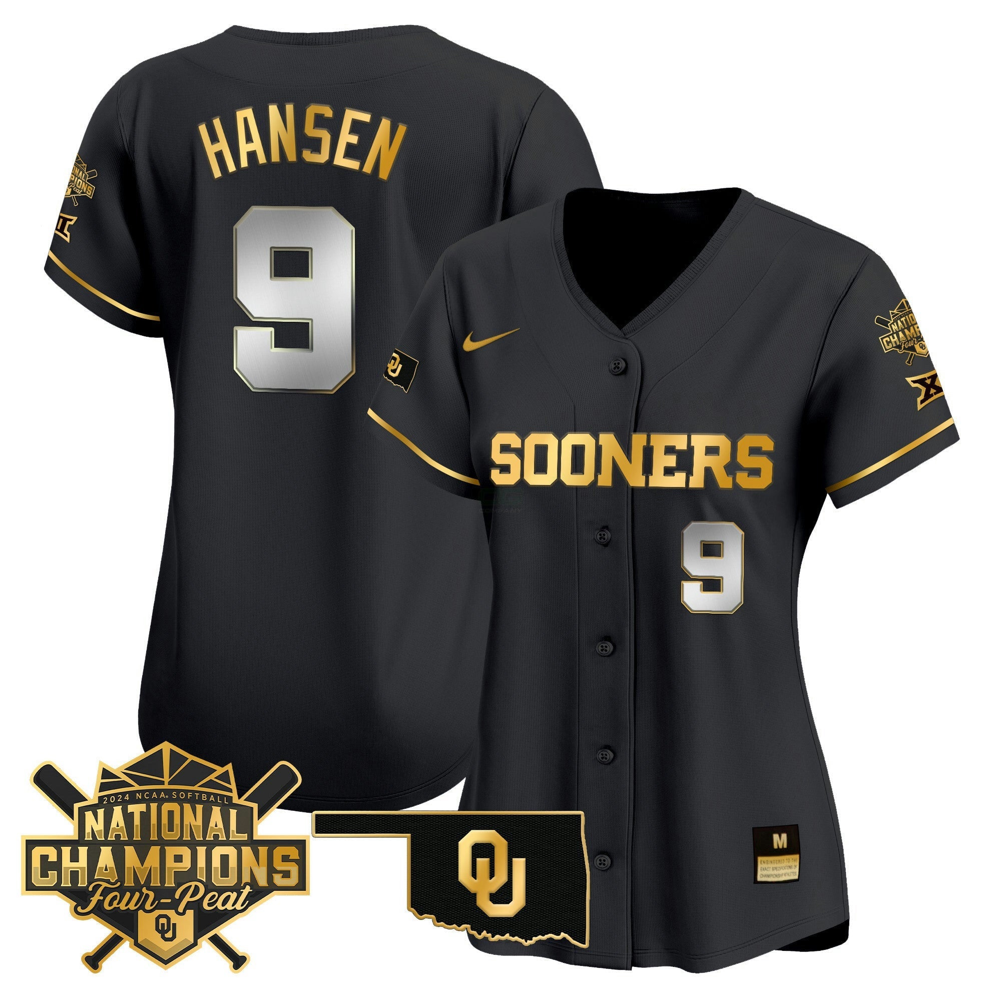 Camisa MLB Women’s size – Oklahoma Women’s Champions Patch Vapor Premier Limited Jersey V2
