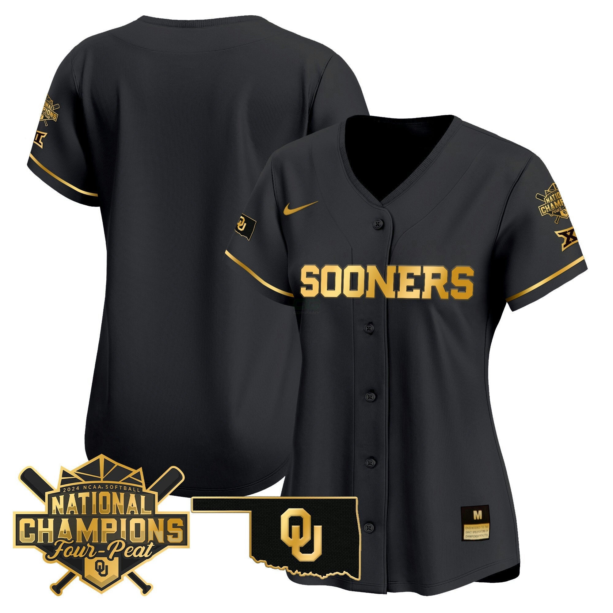 Camisa MLB Women’s size – Oklahoma Women’s Champions Patch Vapor Premier Limited Jersey V2
