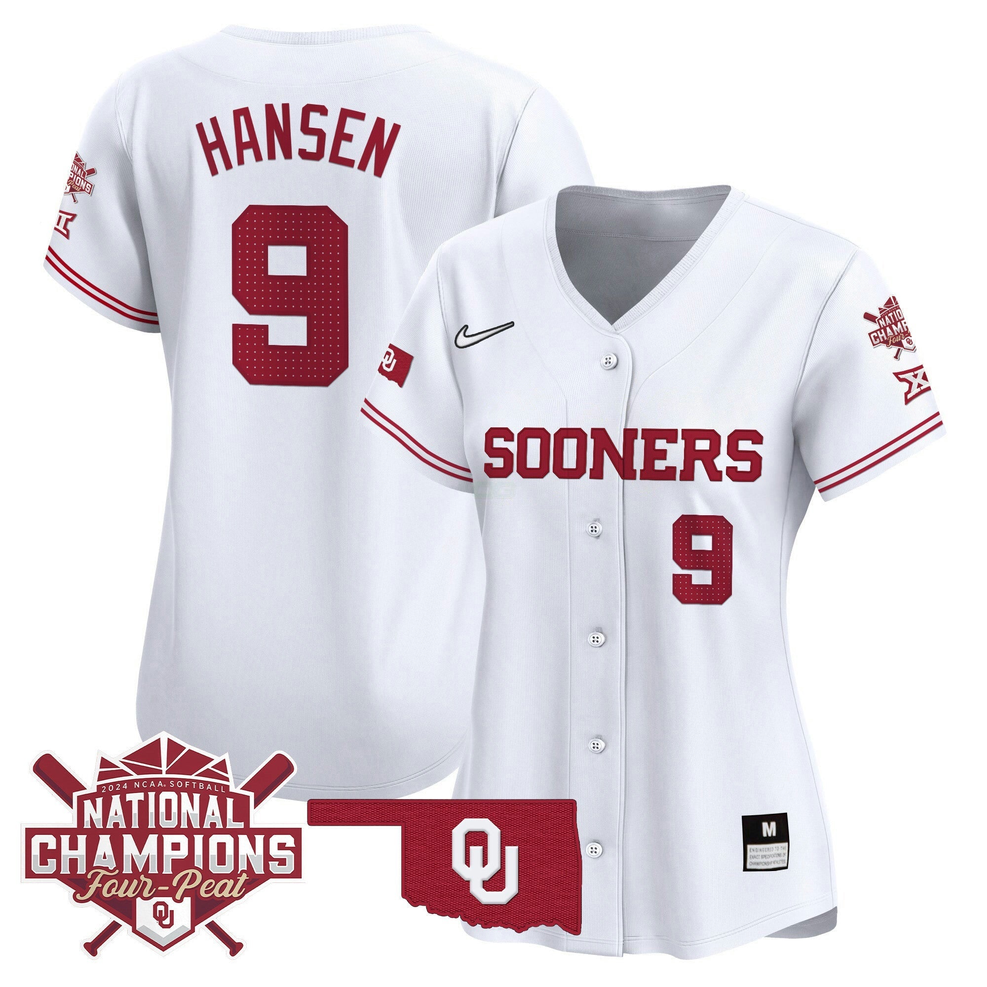 Camisa MLB Women’s size – Oklahoma Women’s Champions Patch Vapor Premier Limited Jersey V2