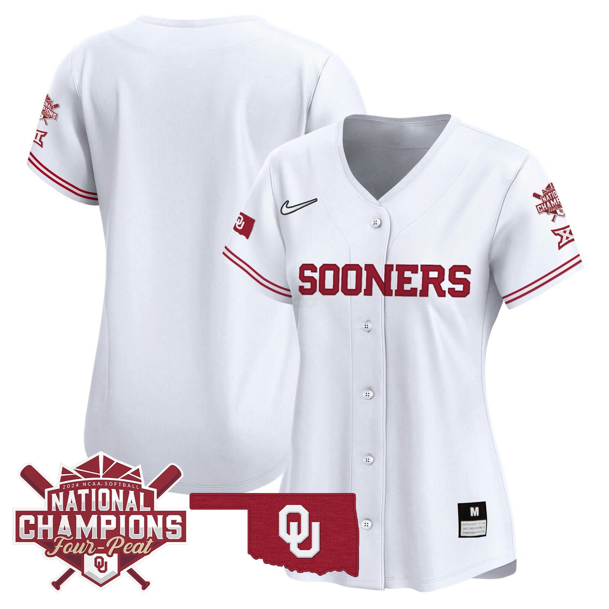 Camisa MLB Women’s size – Oklahoma Women’s Champions Patch Vapor Premier Limited Jersey V2