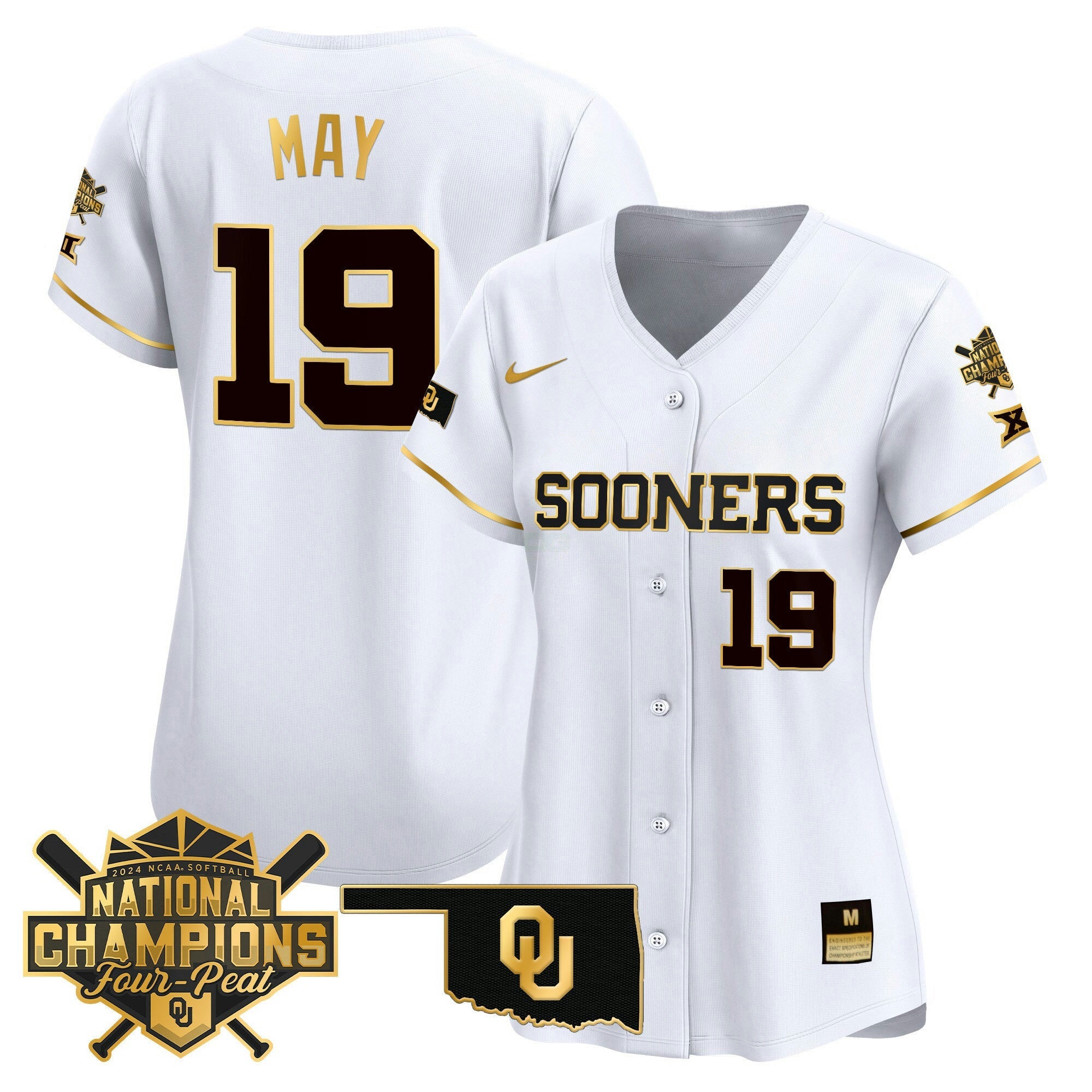 Camisa MLB Women’s size – Oklahoma Women’s Champions Patch Vapor Premier Limited Jersey V2