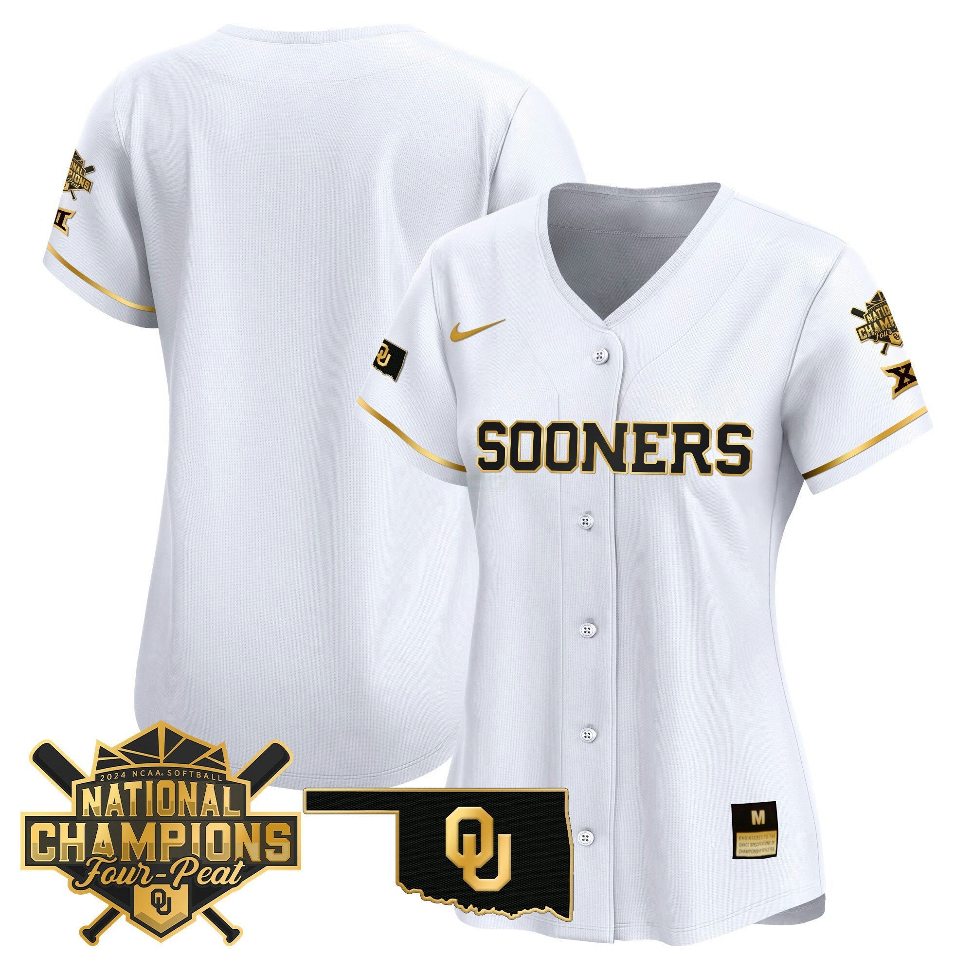 Camisa MLB Women’s size – Oklahoma Women’s Champions Patch Vapor Premier Limited Jersey V2