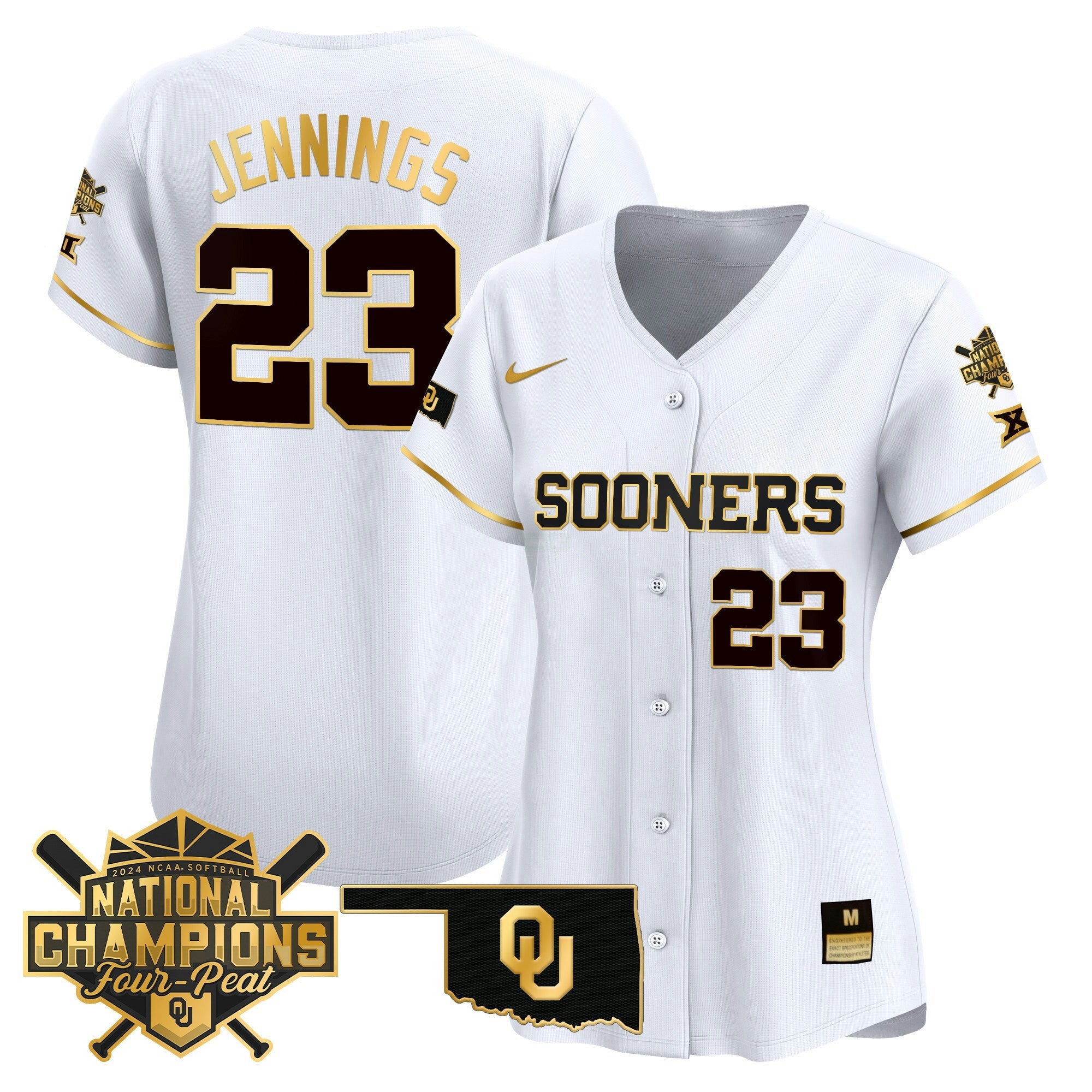 Camisa MLB Women’s size – Oklahoma Women’s Champions Patch Vapor Premier Limited Jersey V2