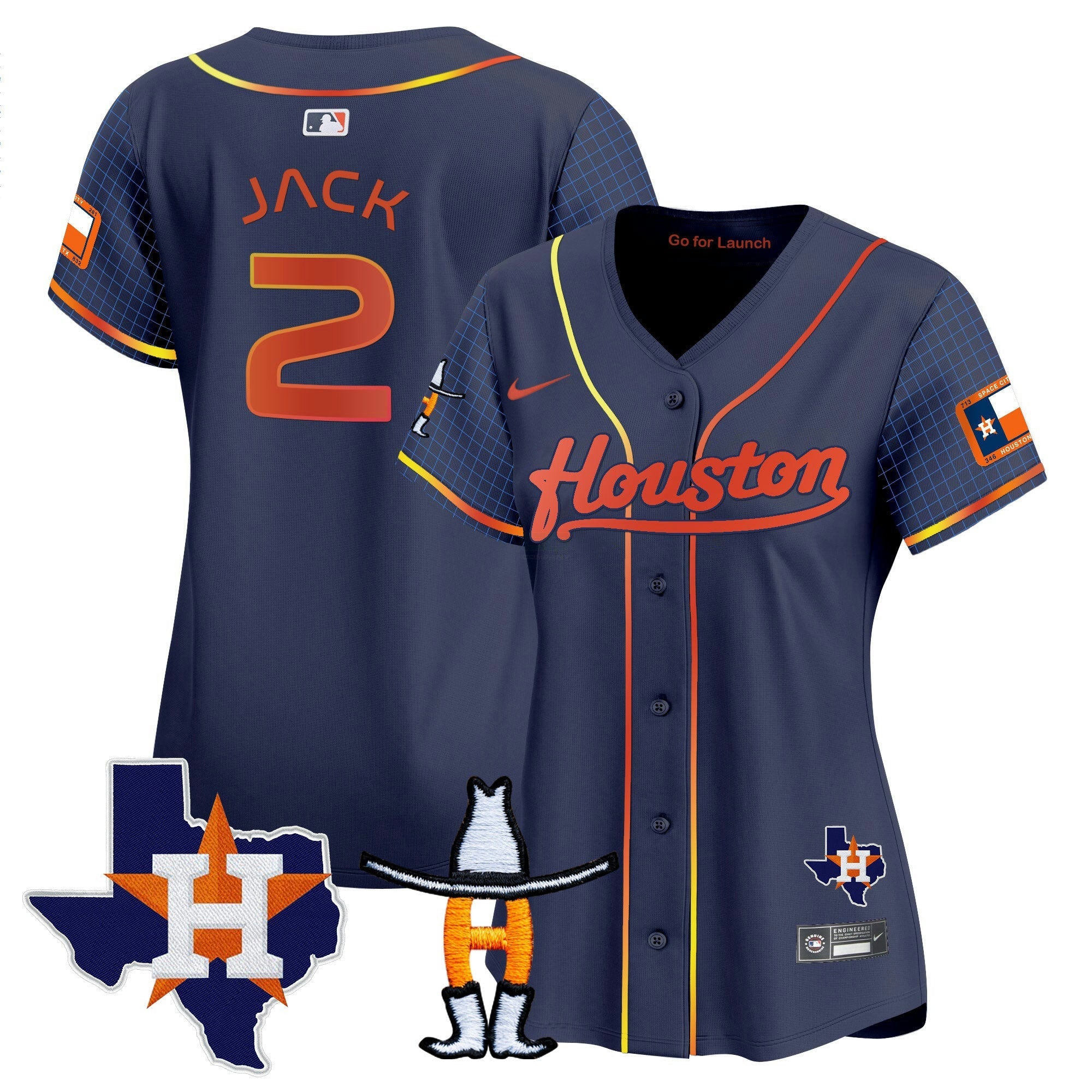 Camisa MLB Women’s Space City Houston Rodeo Patch Vapor Premier Limited Jersey